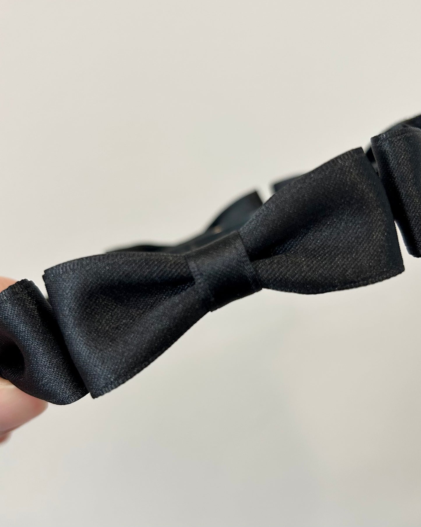 Slim Satin Bow Headband