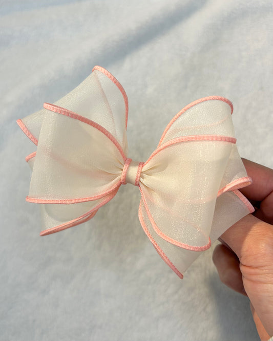 Pastel Organza Bow Clip