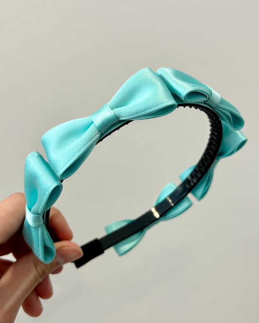 Slim Satin Bow Headband
