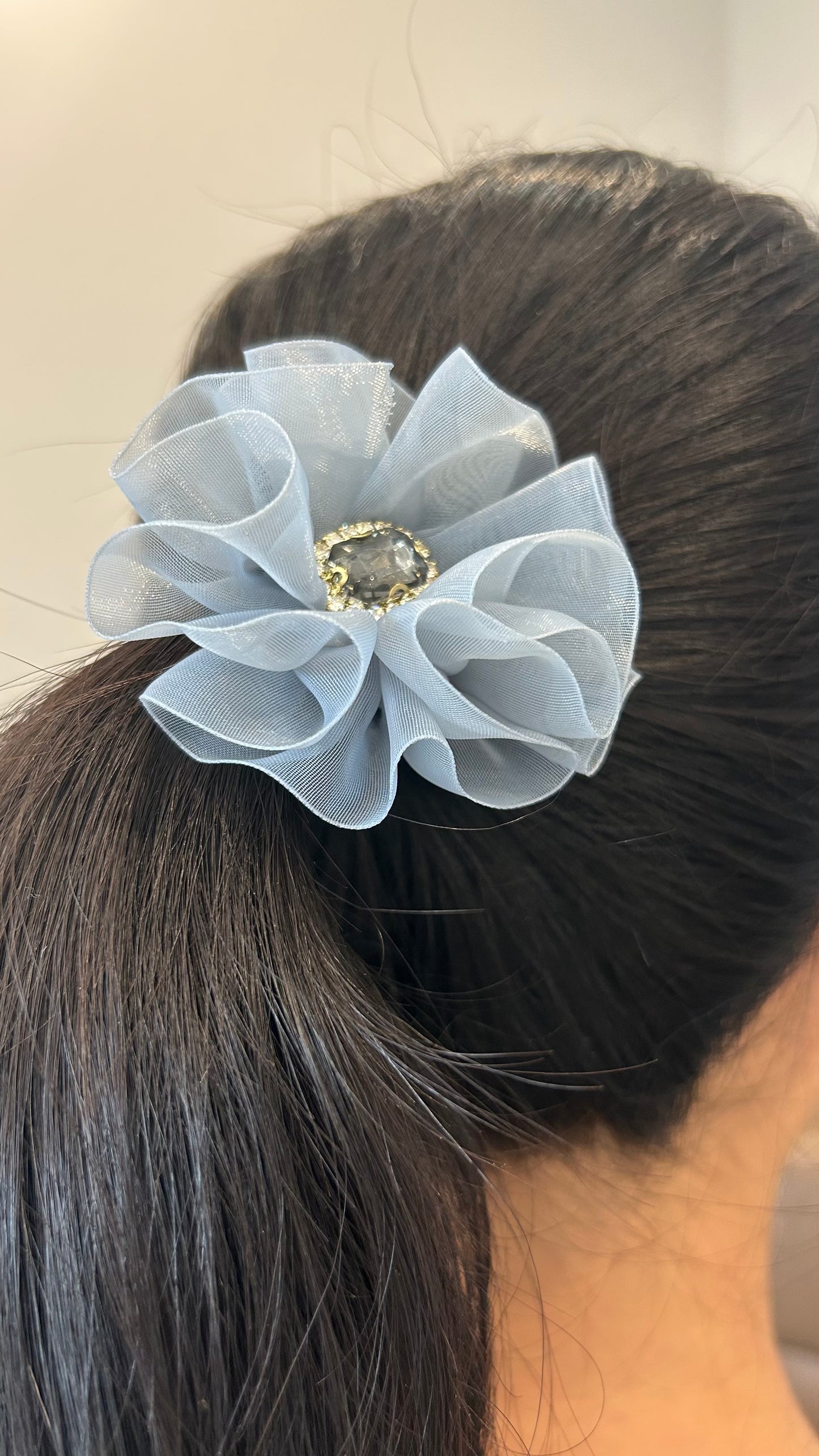 Elegant Organza Flower Hair Tie