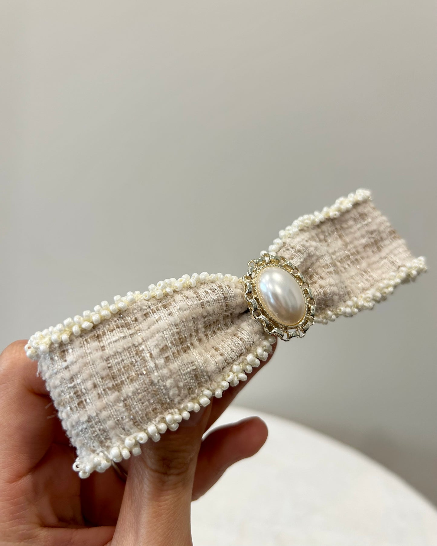 Classic Tweed Pearl Snap Pin