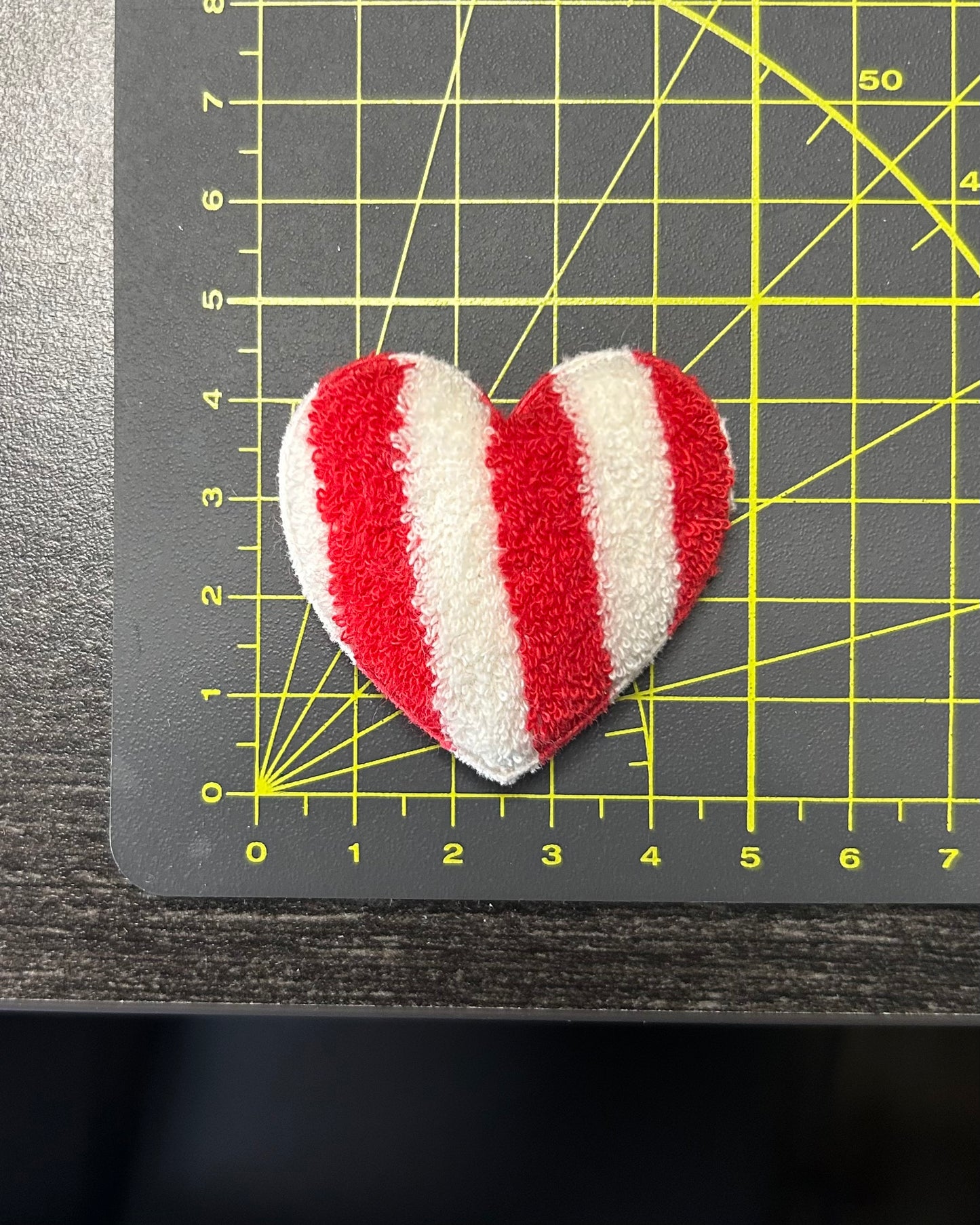 Candy Stripe Heart Terry Cloth Snap Clip (2pcs)(Mix & Match)
