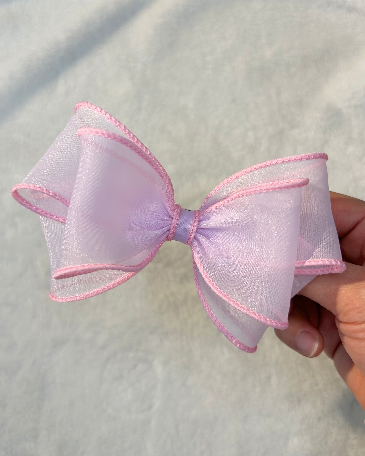 Pastel Organza Bow Clip