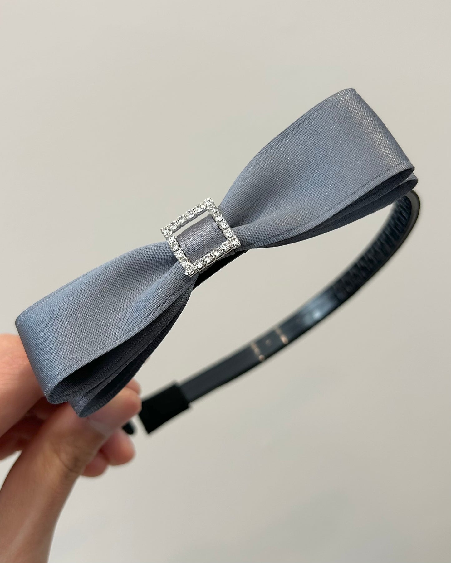 Classic Satin Crystal Bow Headband