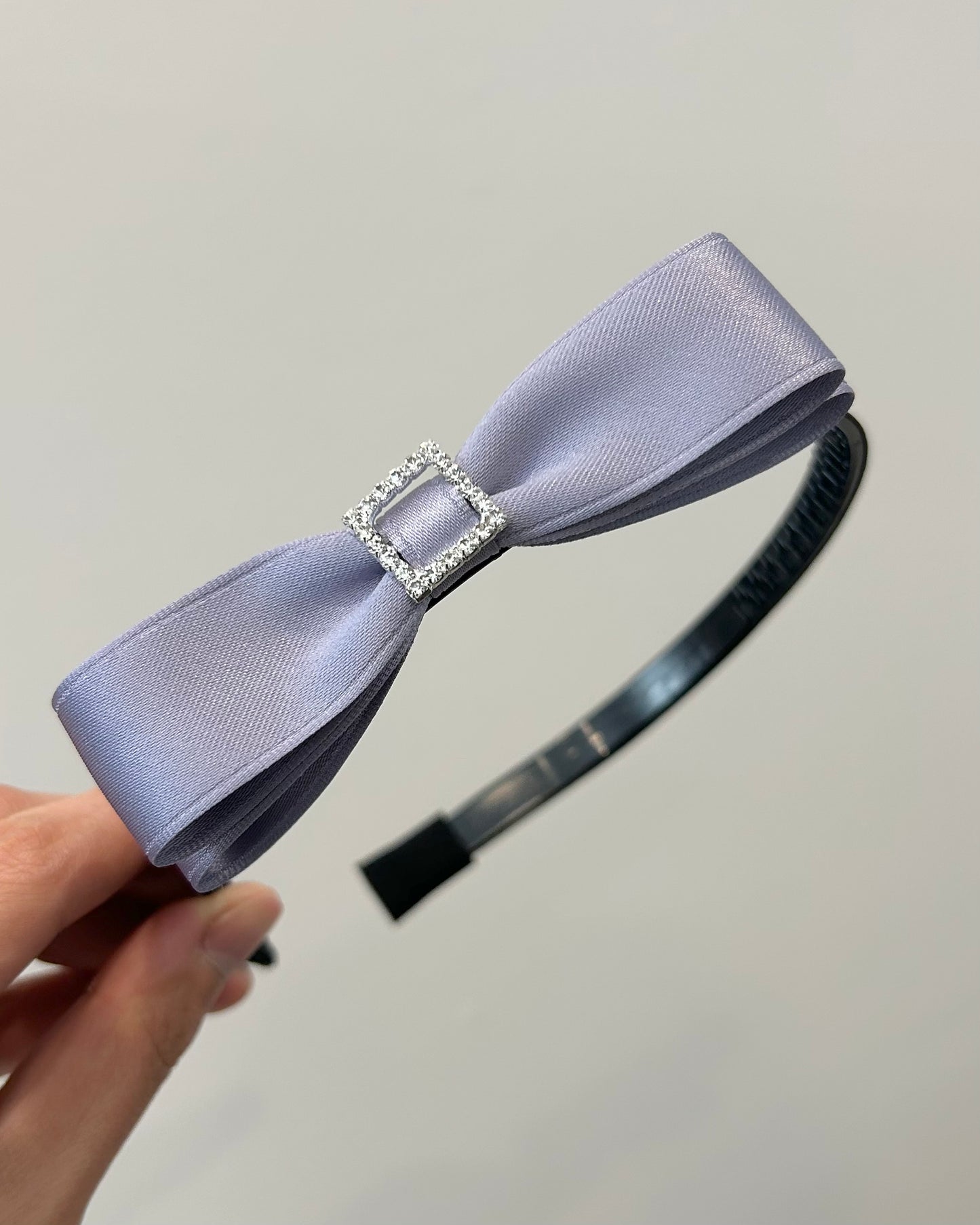 Classic Satin Crystal Bow Headband