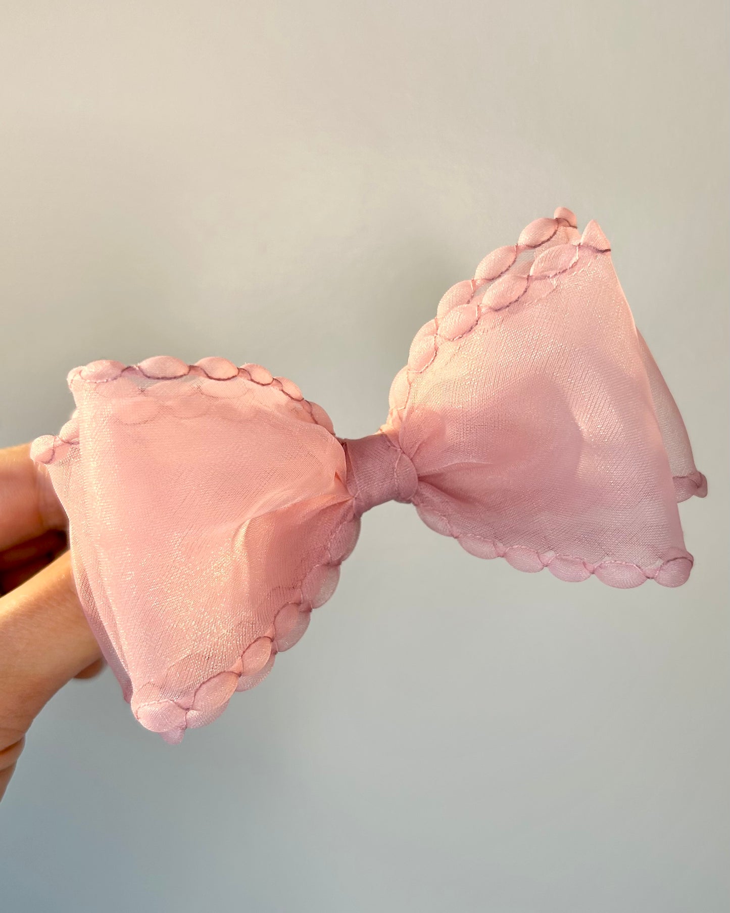 Sheer Organza Bow Clip
