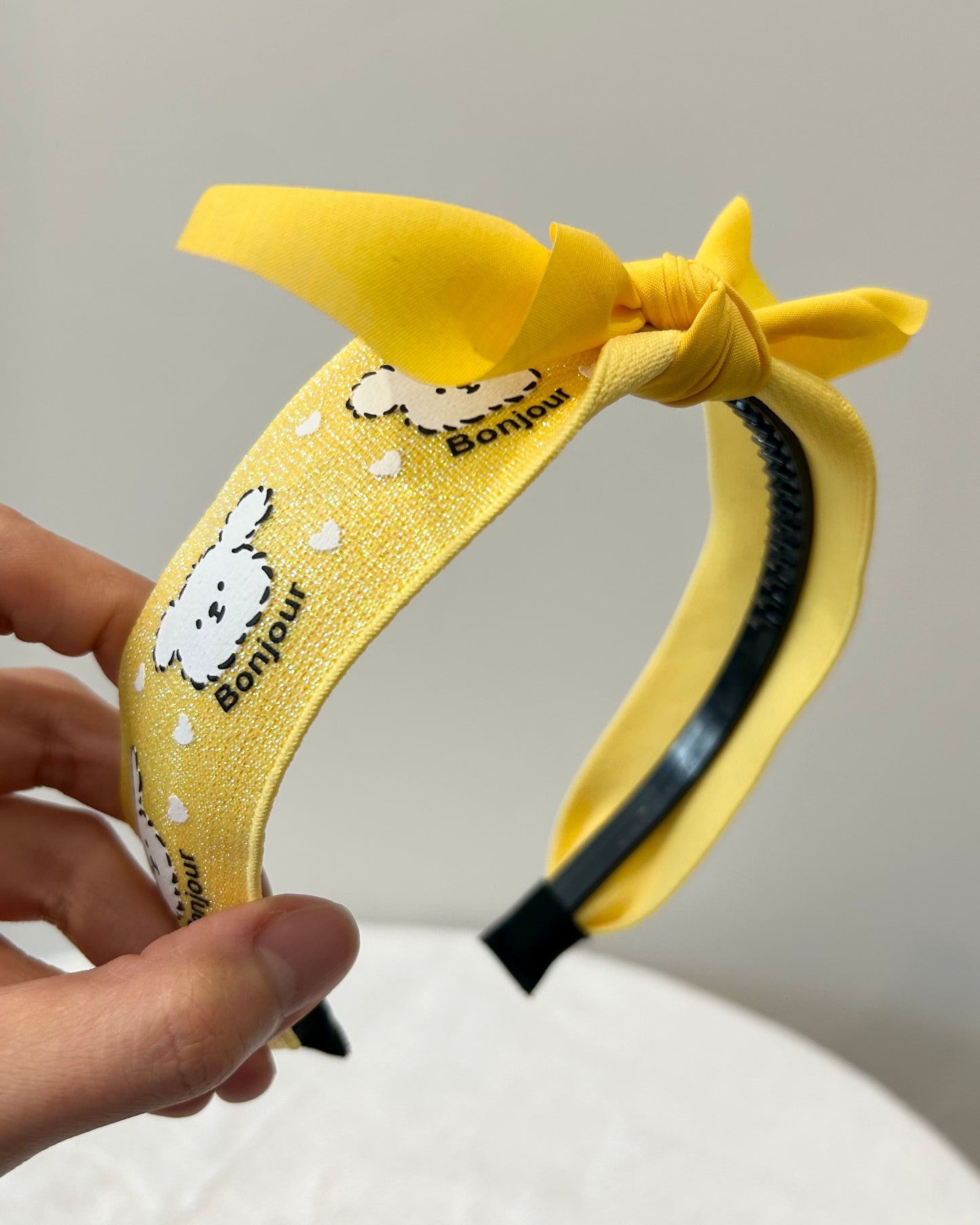 Bonjour Bichon Bow Headband