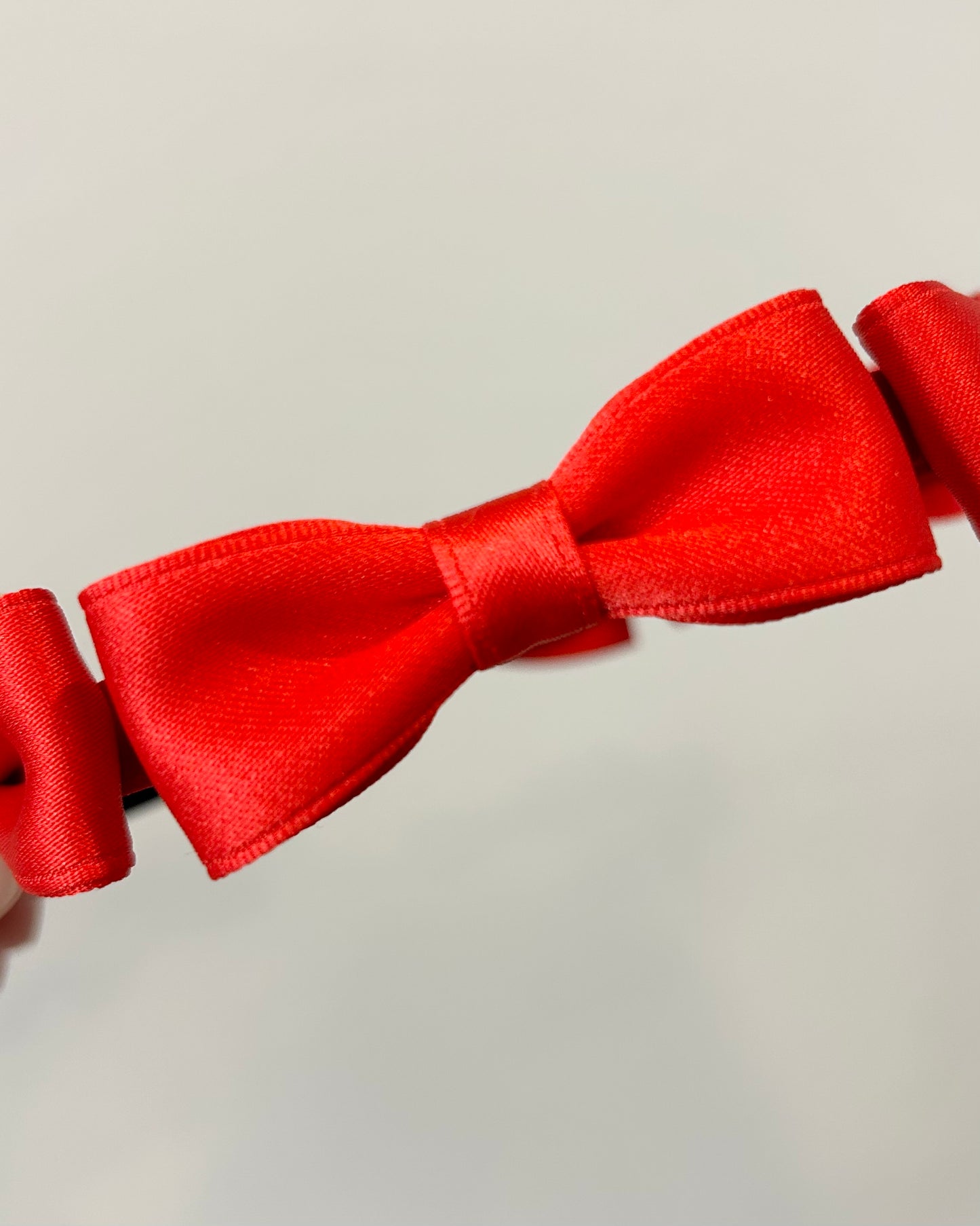 Slim Satin Bow Headband