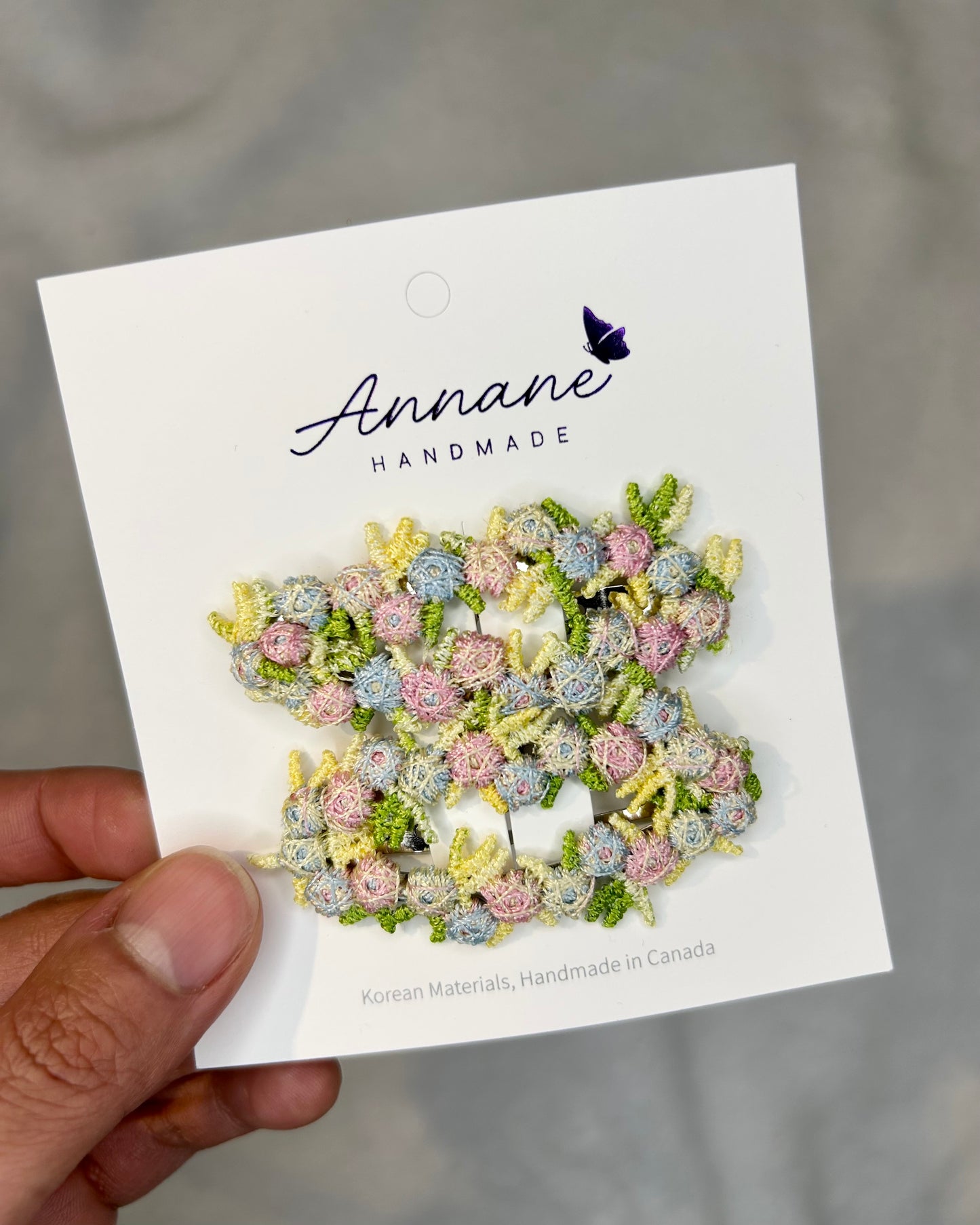 Ditsy Floral Snap Clip Set (2pcs)