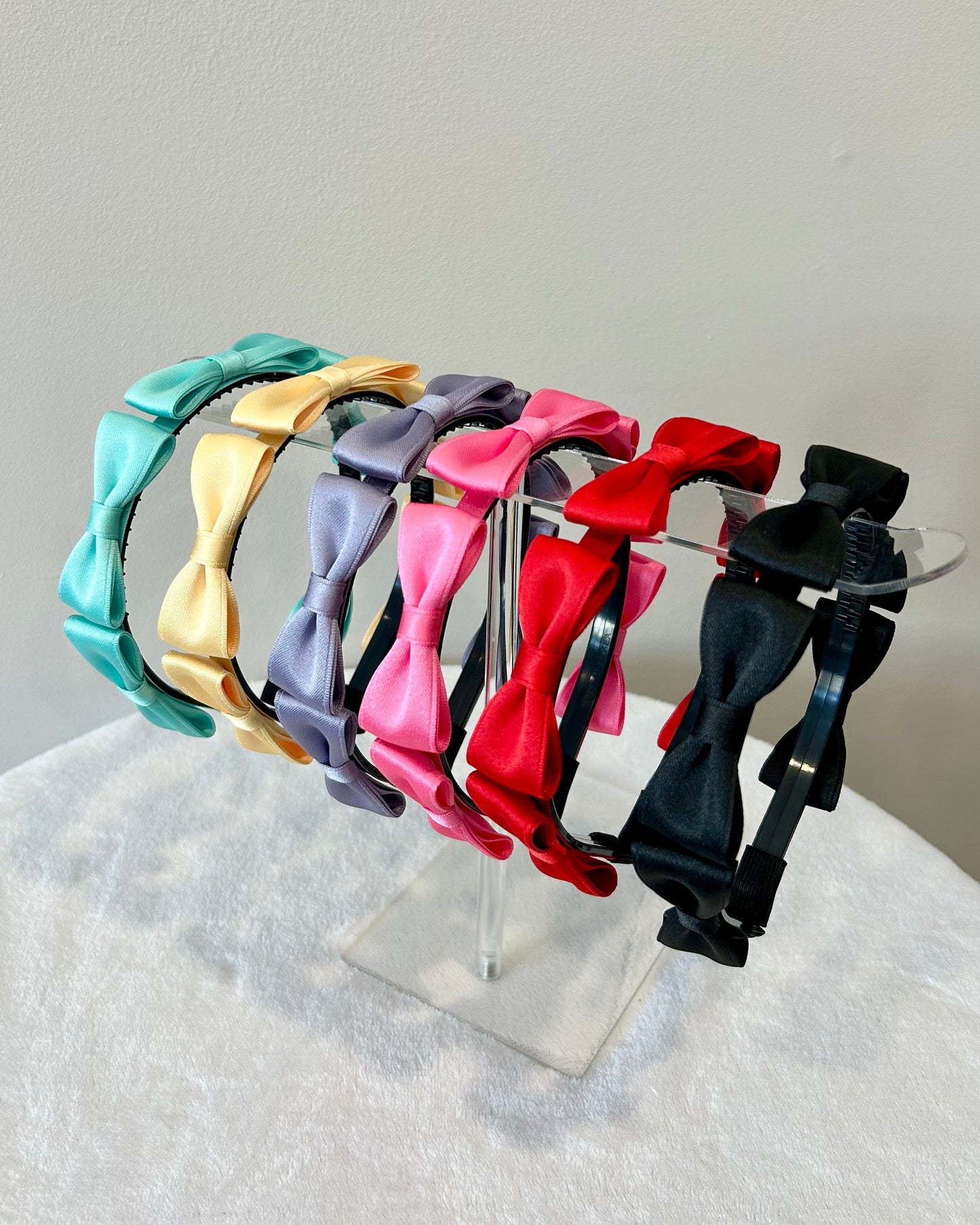 Slim Satin Bow Headband