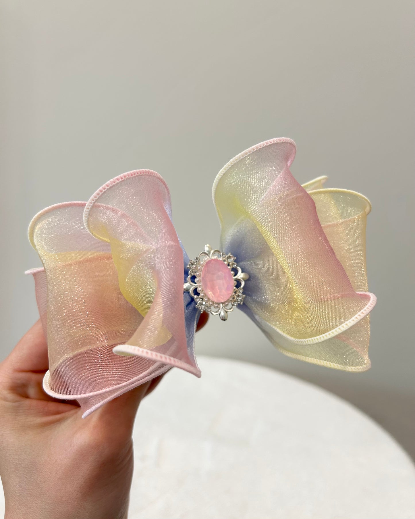 Aurora Organza Bow Clip