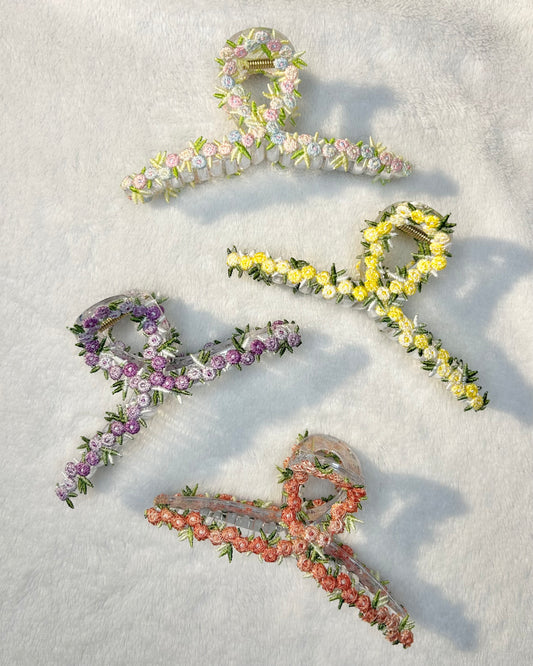 Ditsy Floral Garden Claw Clip (13cm)