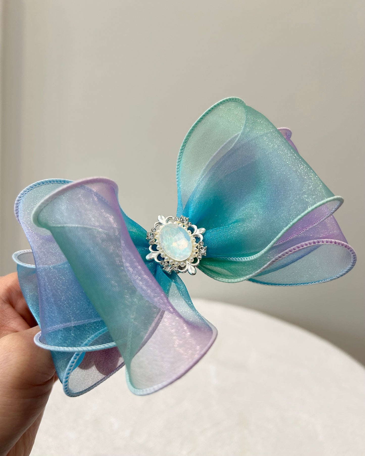 Aurora Organza Bow Clip