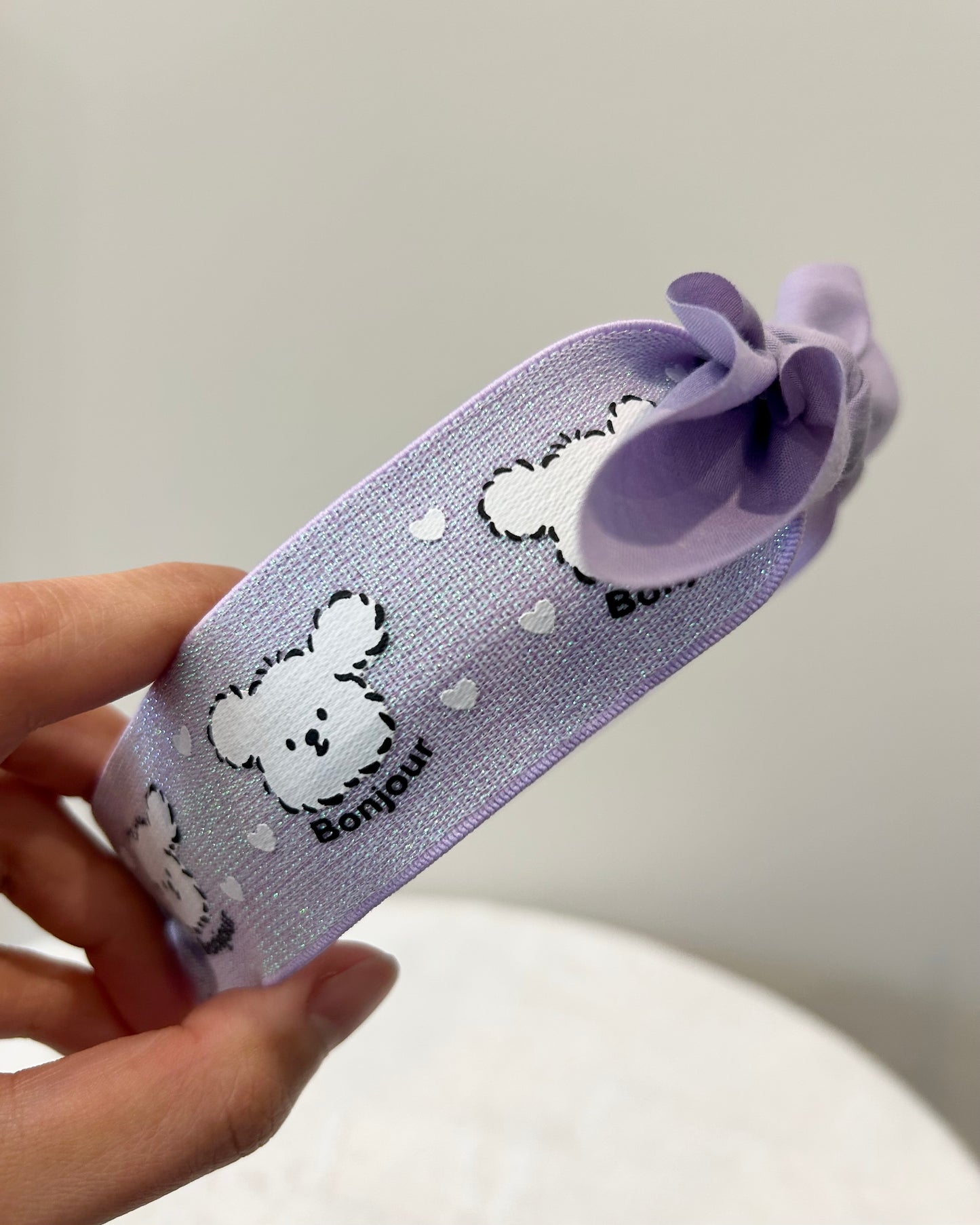 Bonjour Bichon Bow Headband