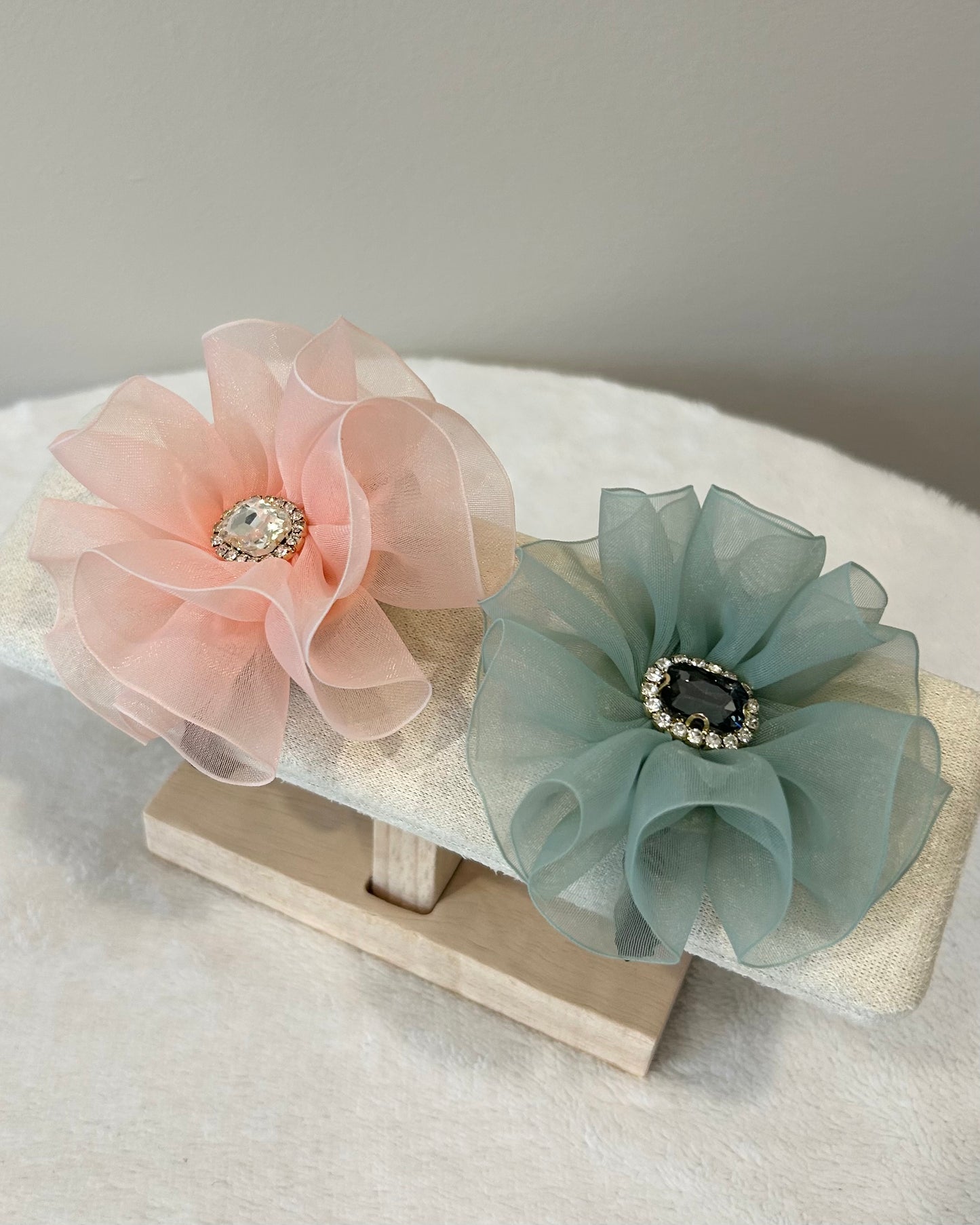 Elegant Organza Flower Hair Tie