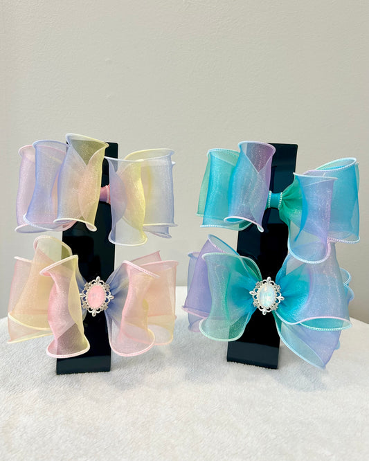 Aurora Organza Bow Clip
