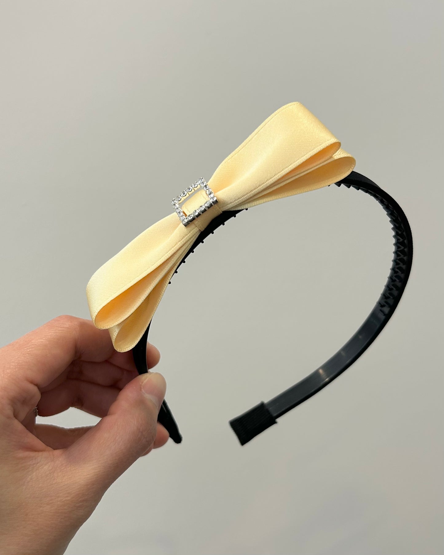 Classic Satin Crystal Bow Headband