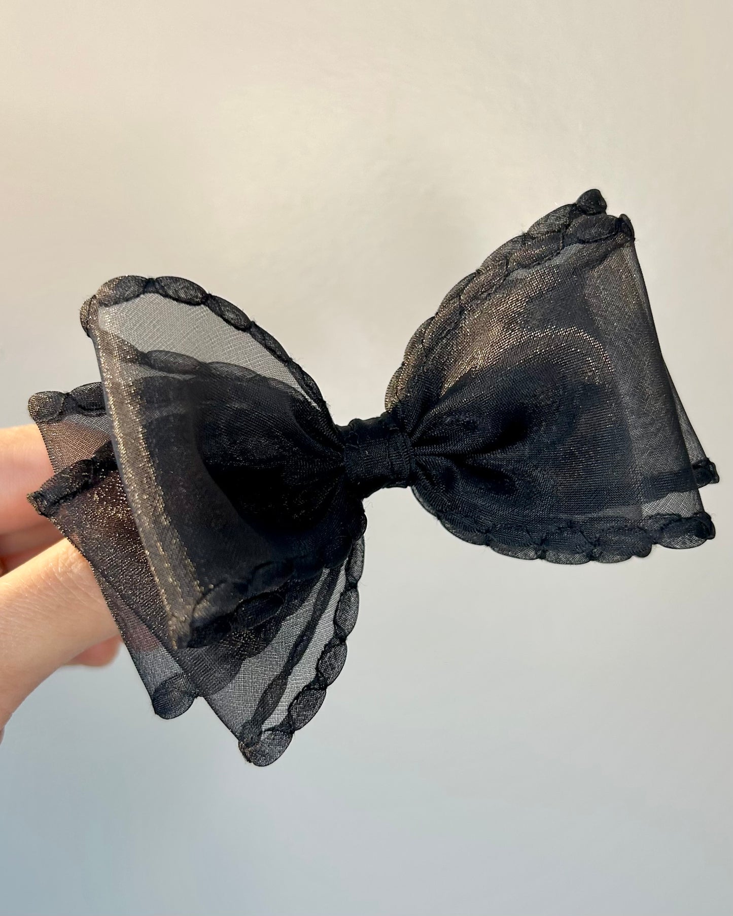 Sheer Organza Bow Clip