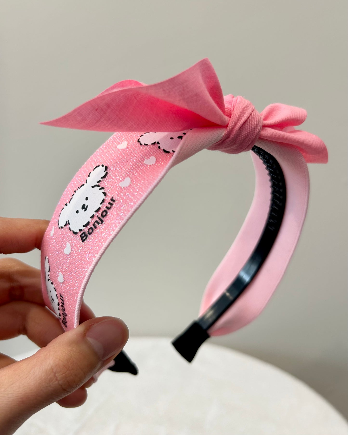 Bonjour Bichon Bow Headband