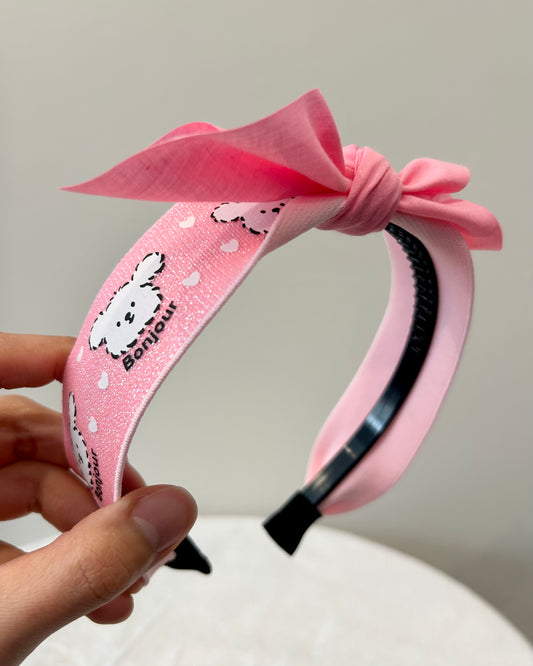 Bonjour Bichon Bow Headband