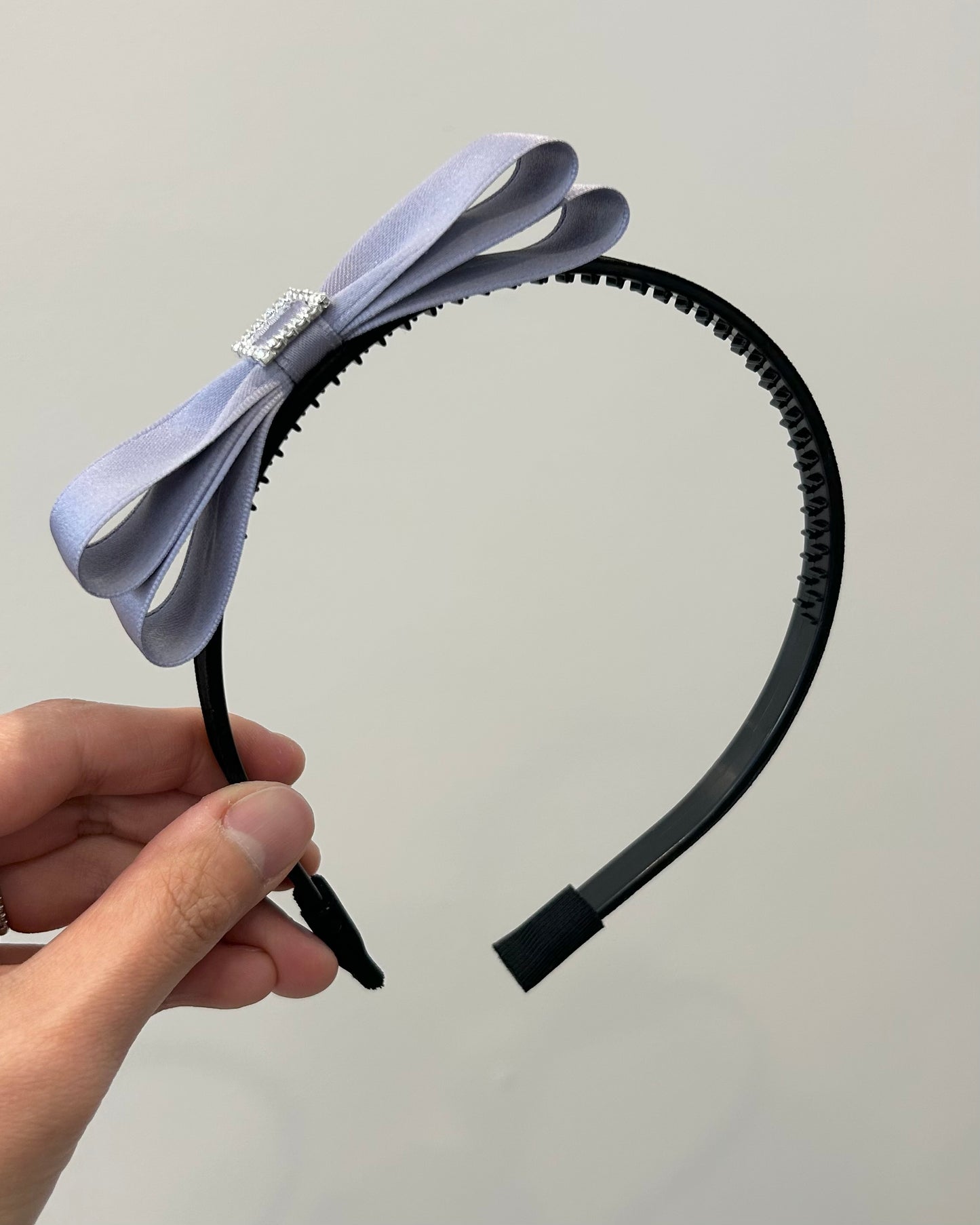 Classic Satin Crystal Bow Headband