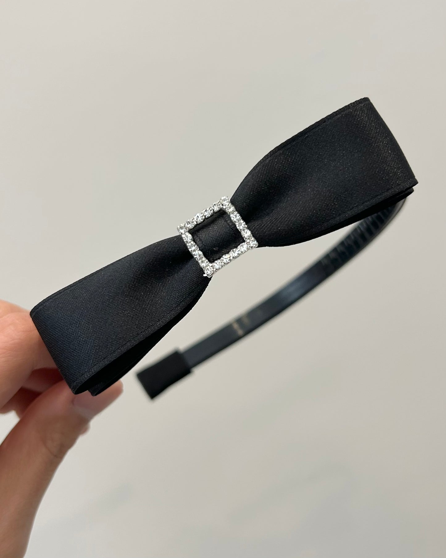 Classic Satin Crystal Bow Headband
