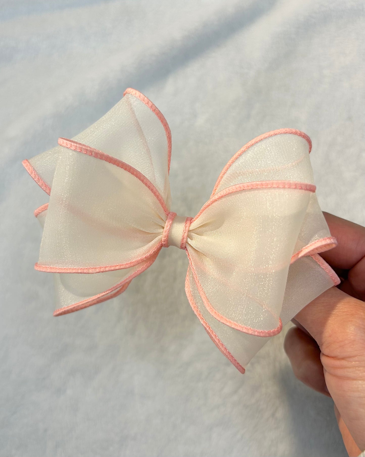 Pastel Organza Bow Clip
