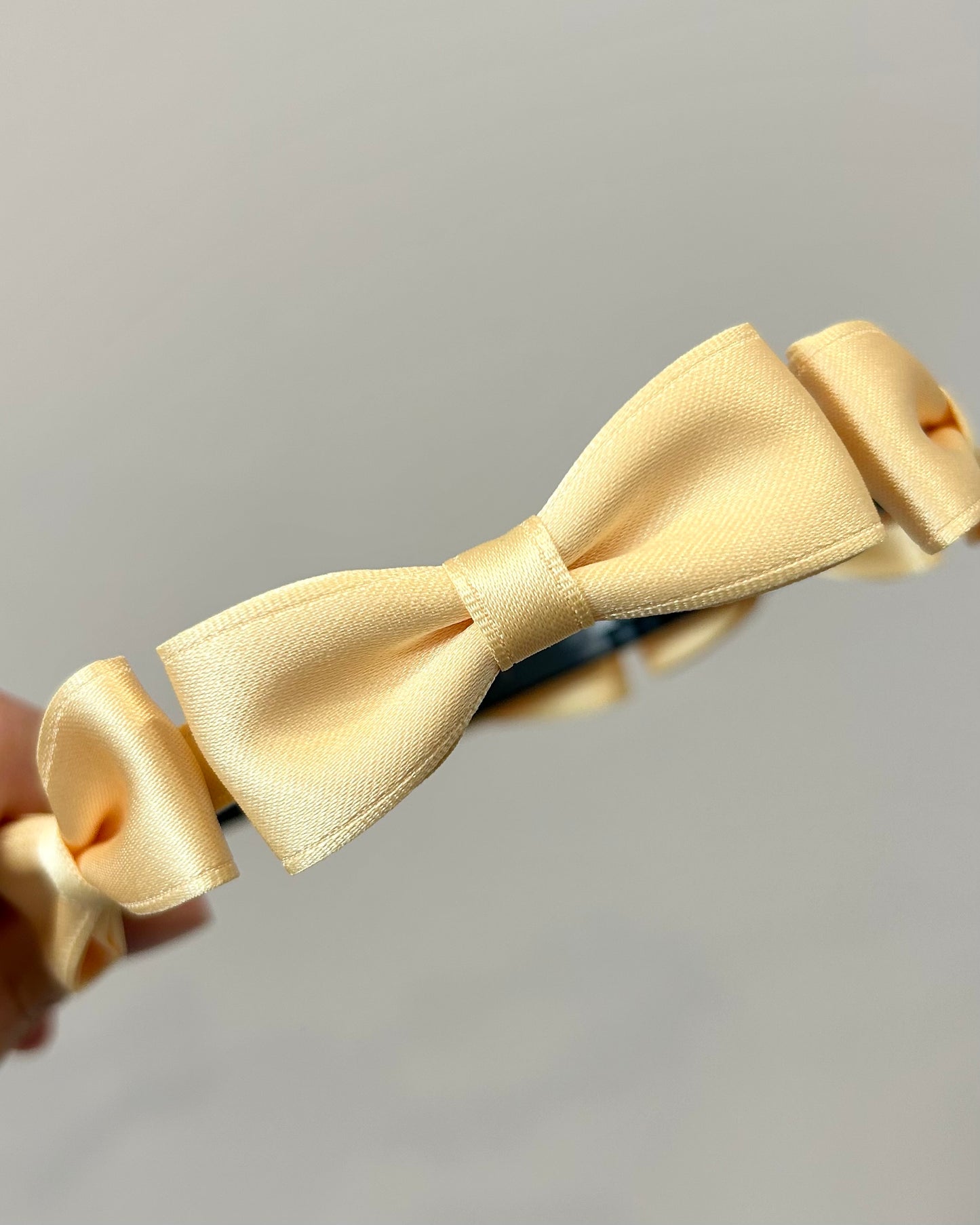 Slim Satin Bow Headband