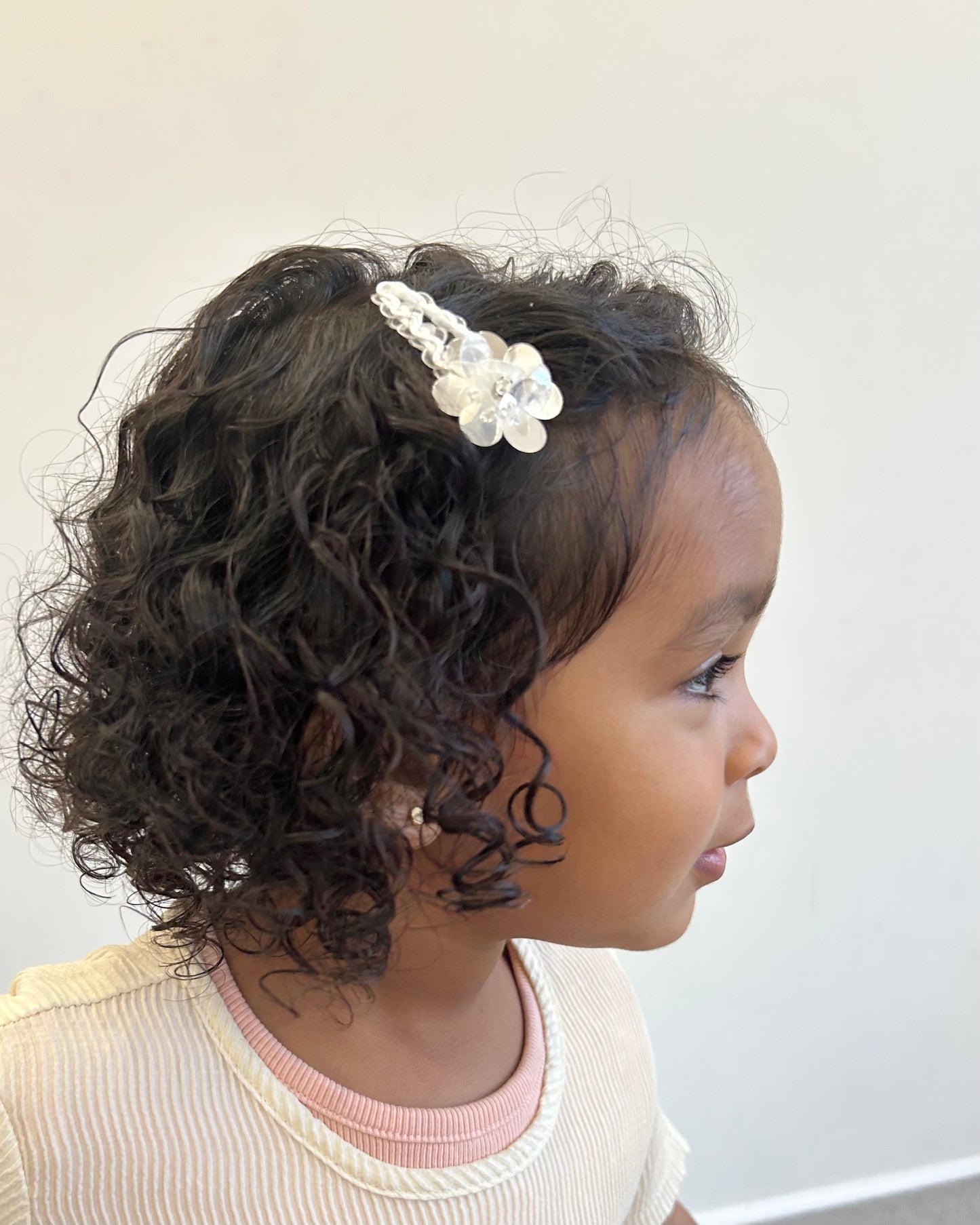 Floral Sequin Snap Clip Set (2 pcs)