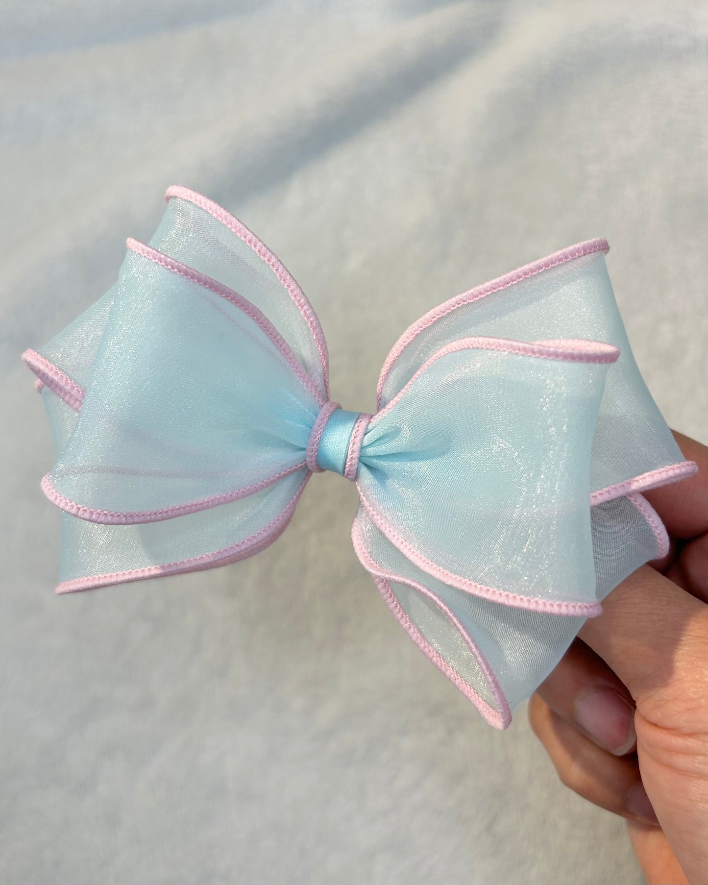 Pastel Organza Bow Clip