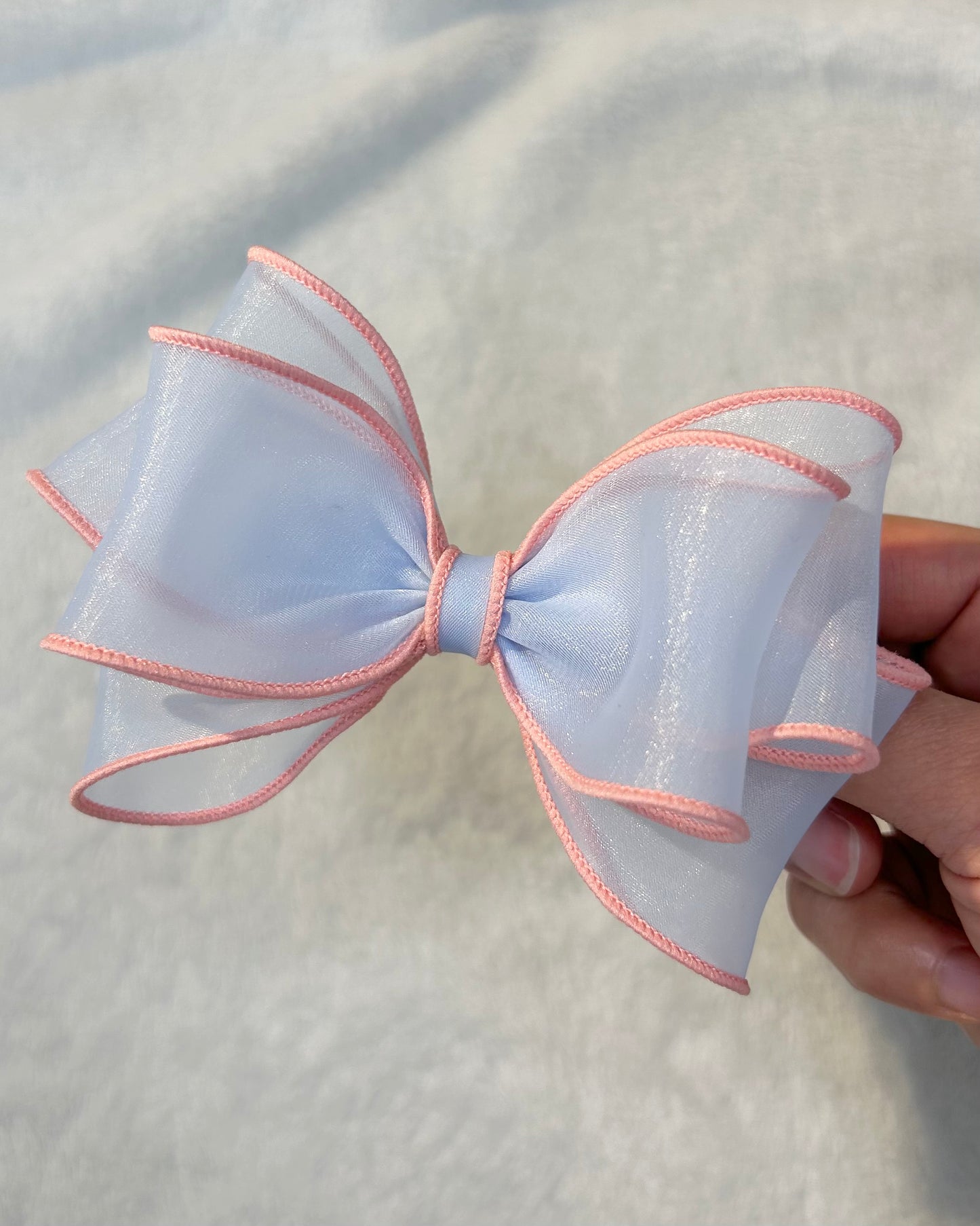Pastel Organza Bow Clip