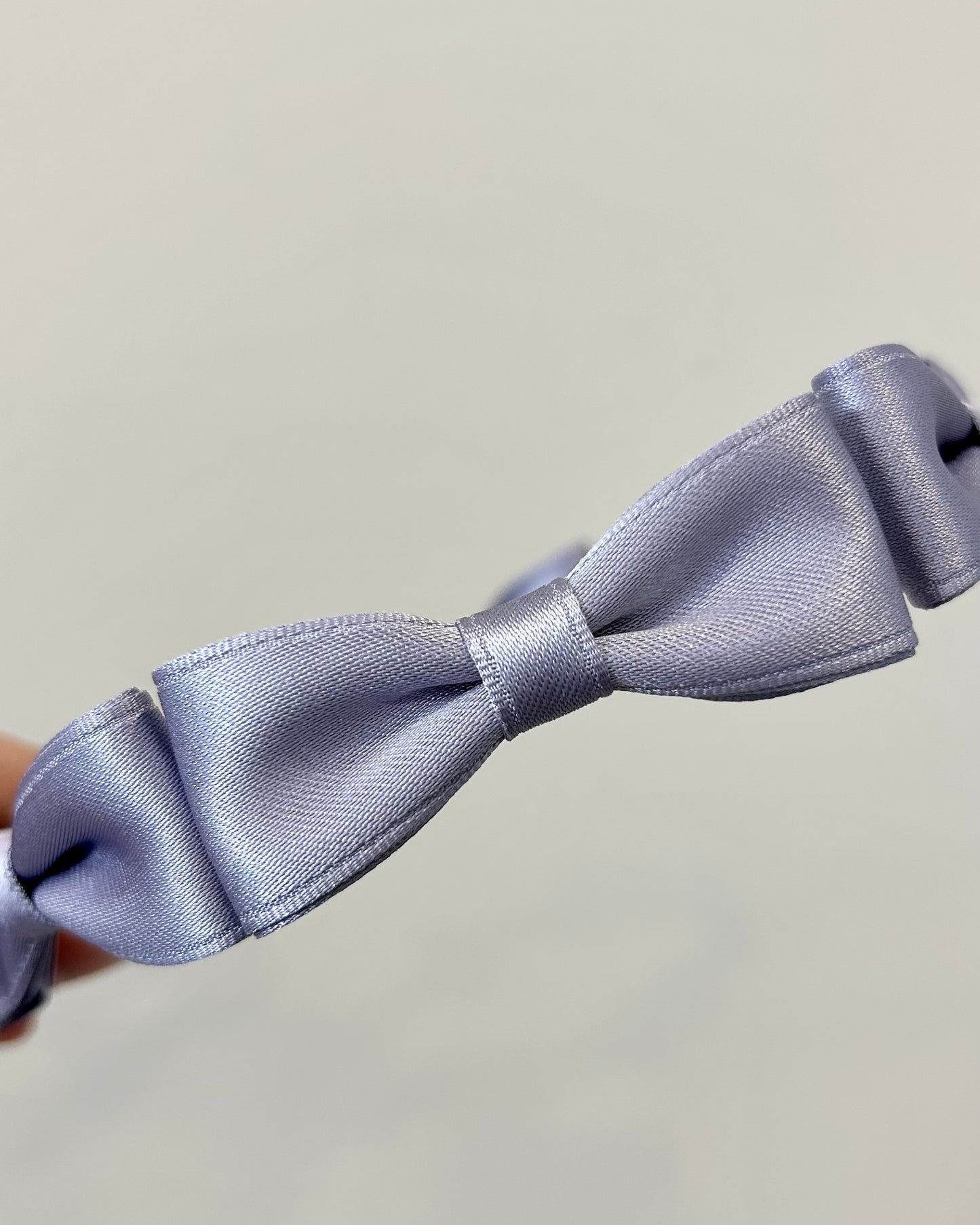 Slim Satin Bow Headband