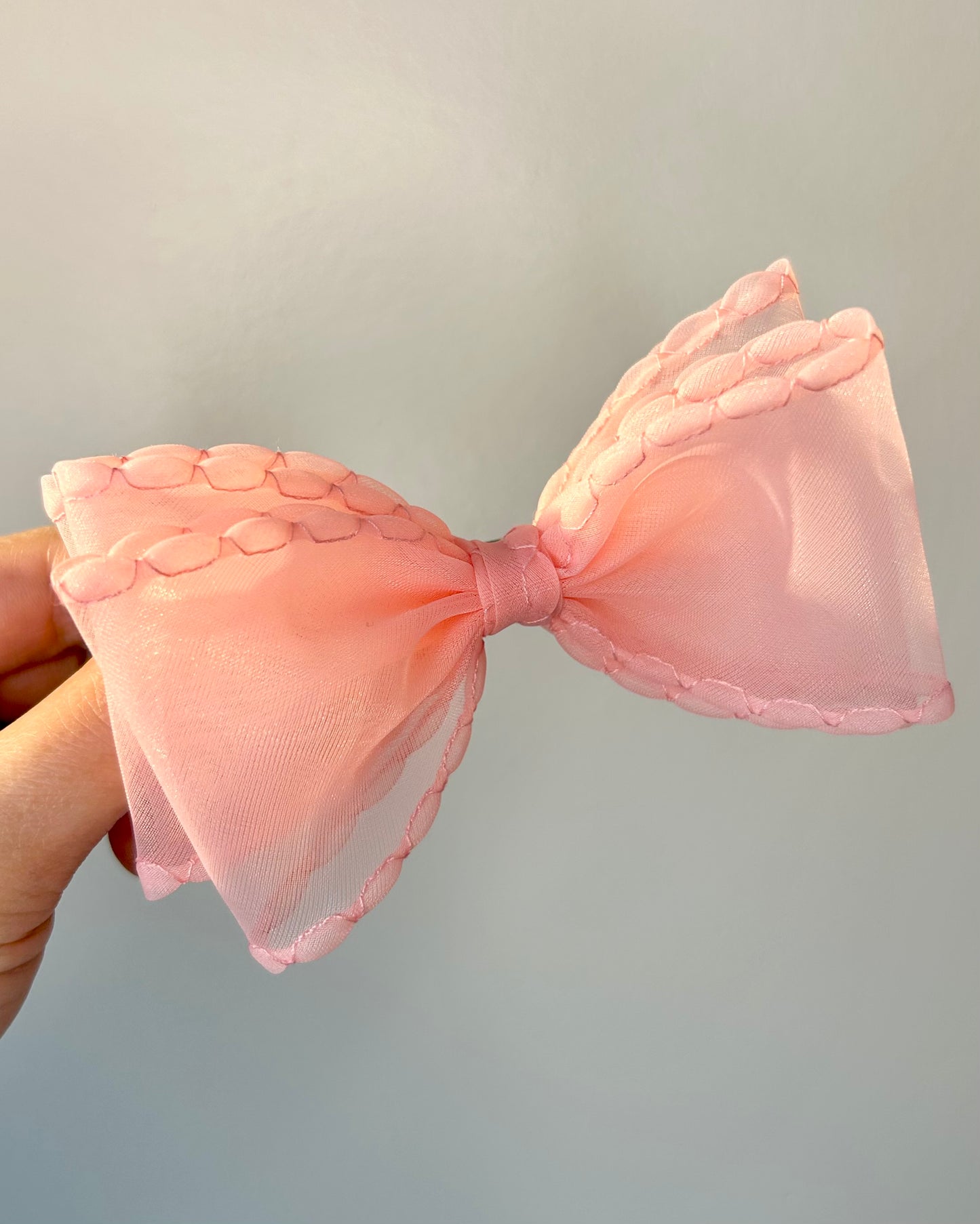 Sheer Organza Bow Clip