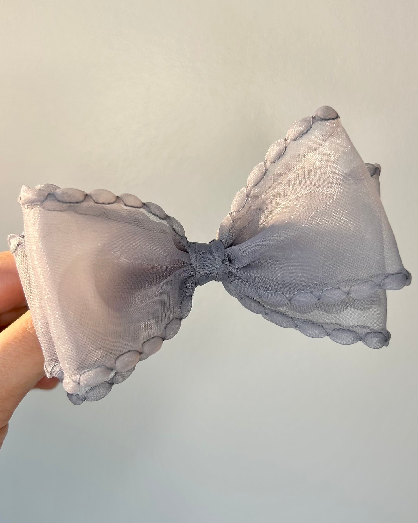 Sheer Organza Bow Clip
