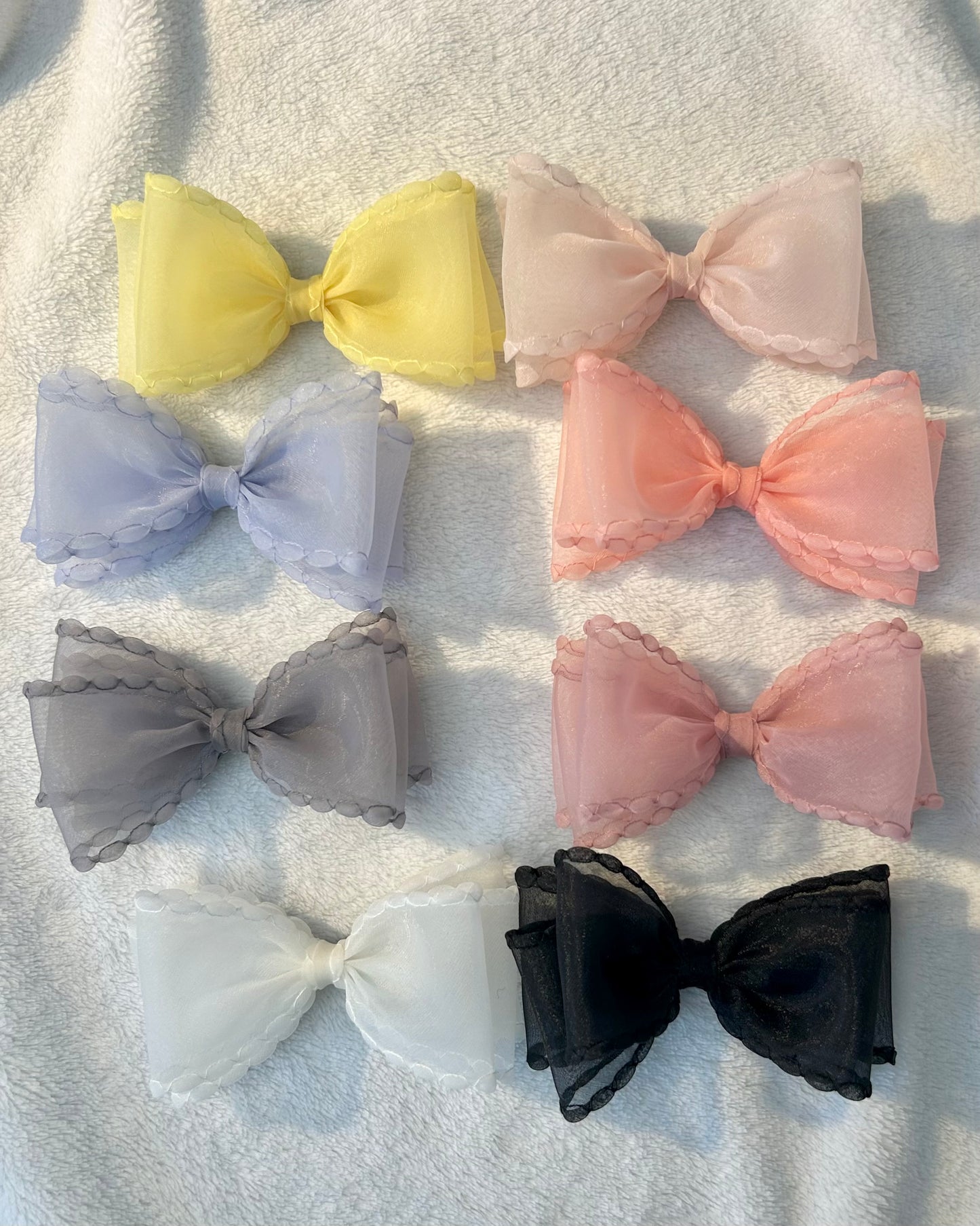 Sheer Organza Bow Clip
