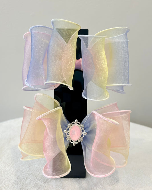 Aurora Organza Bow Clip