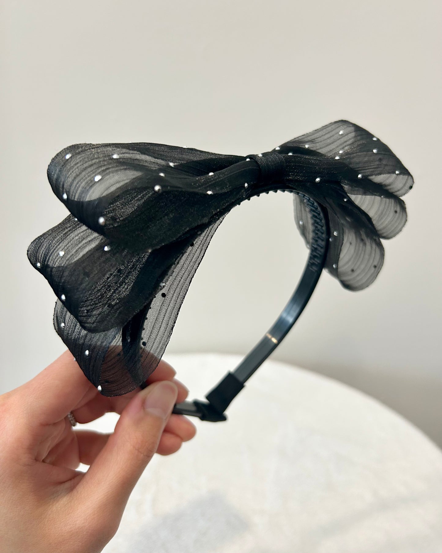 Sheer Crystal Bow Headband