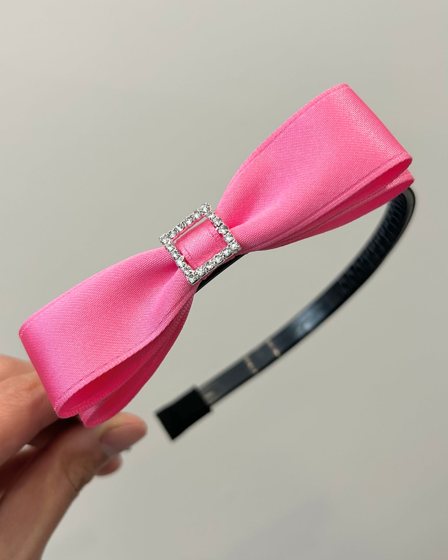 Classic Satin Crystal Bow Headband