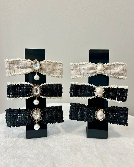 Classic Tweed Pearl Snap Pin