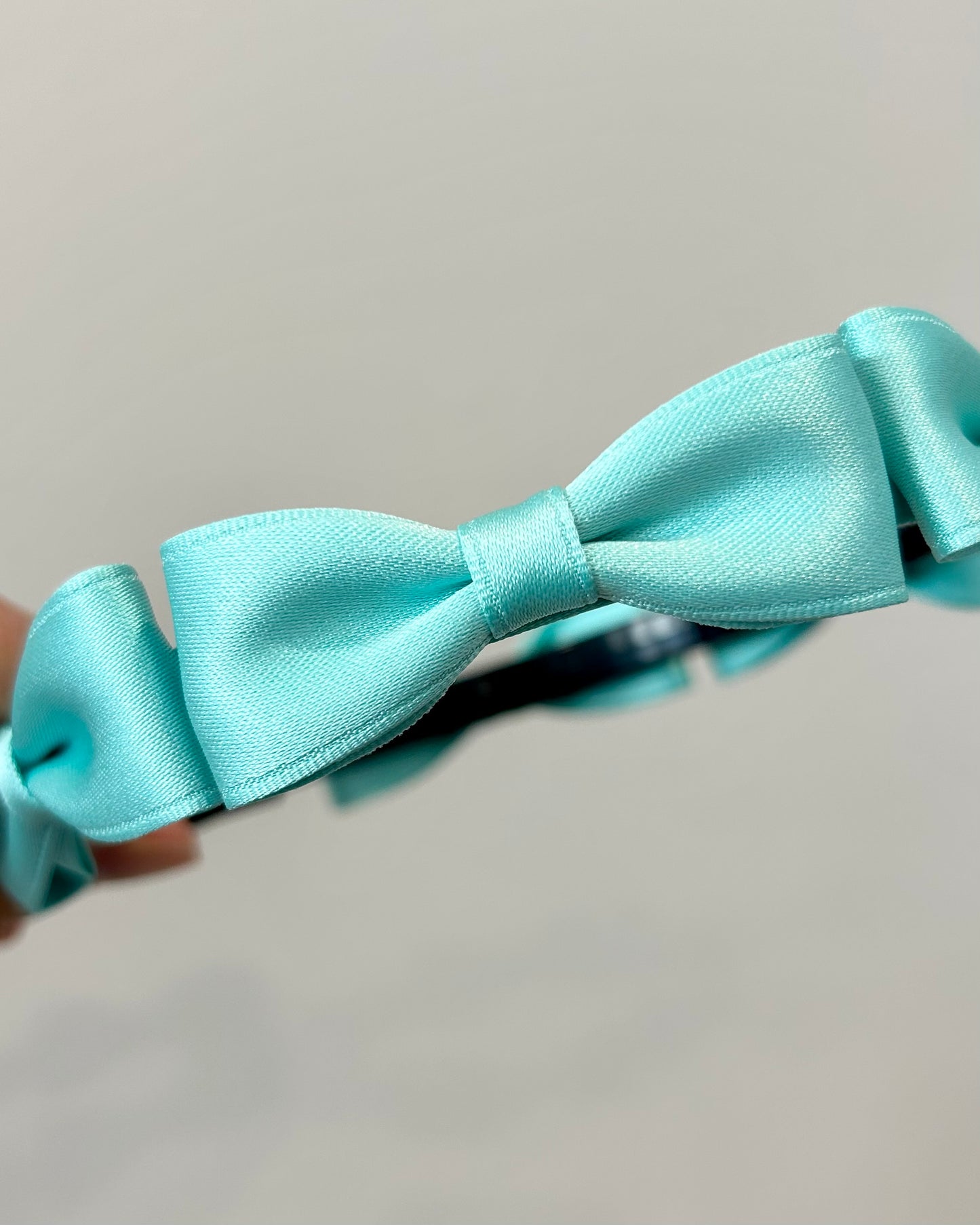 Slim Satin Bow Headband