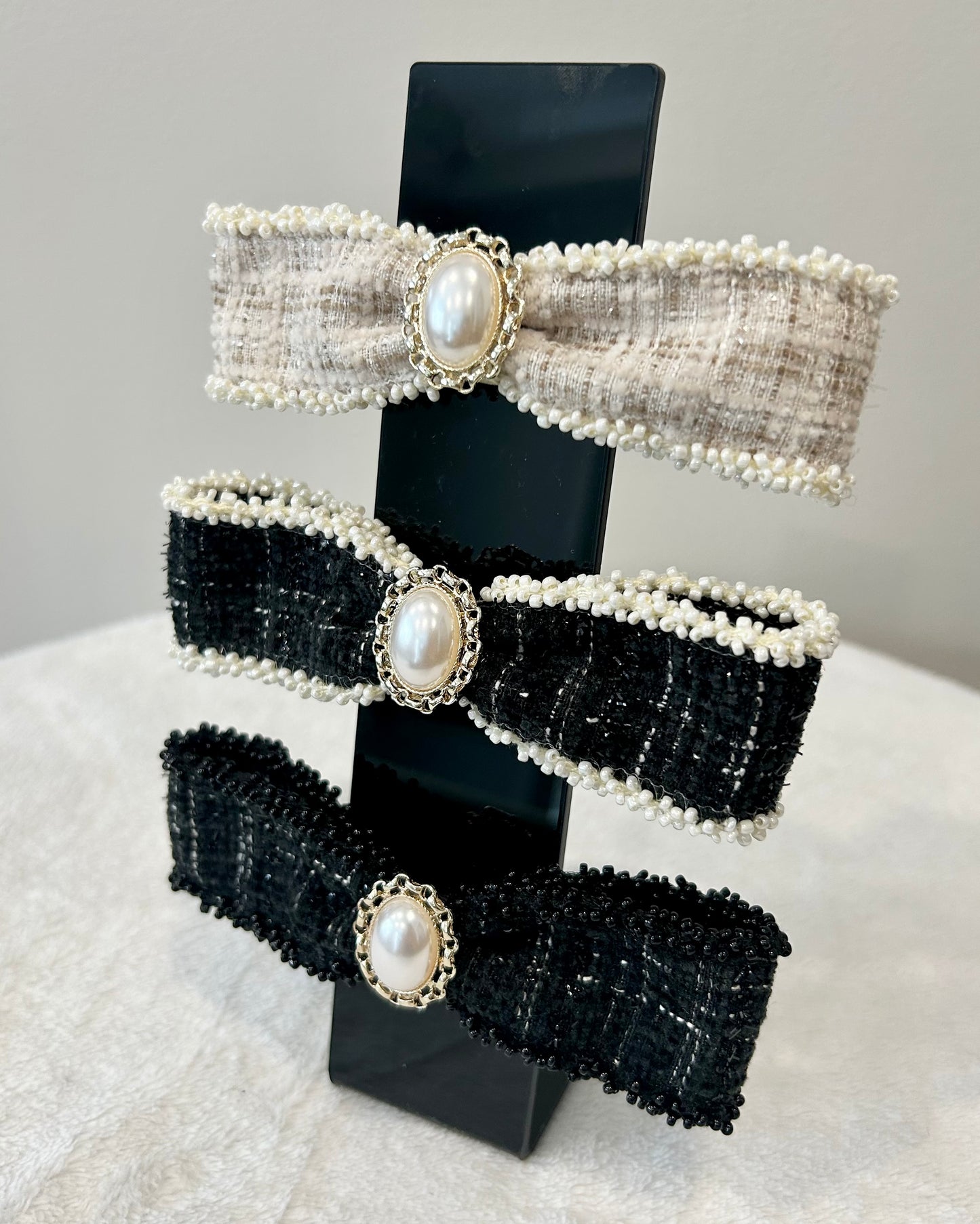 Classic Tweed Pearl Snap Pin