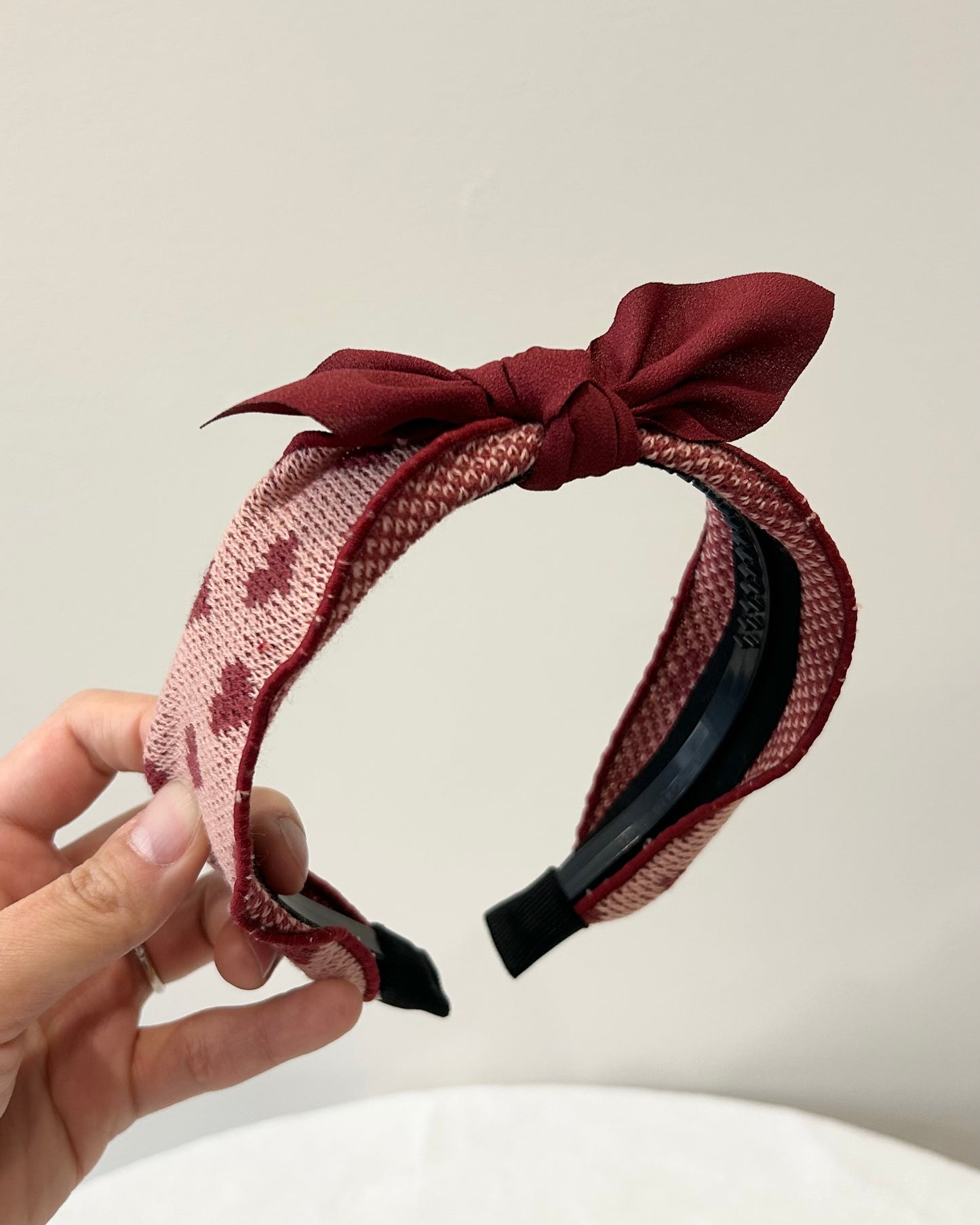 Heart Knit Knotted Headband