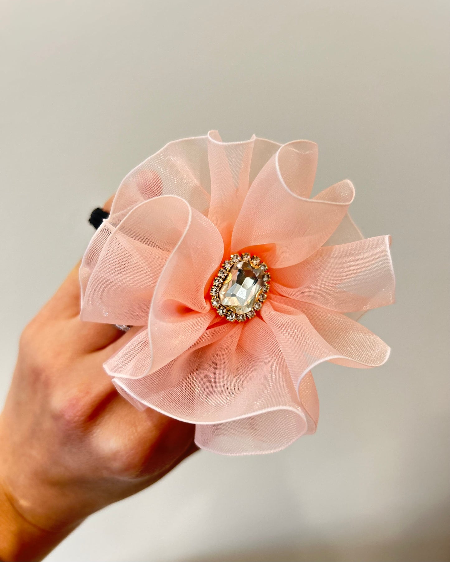 Elegant Organza Flower Hair Tie