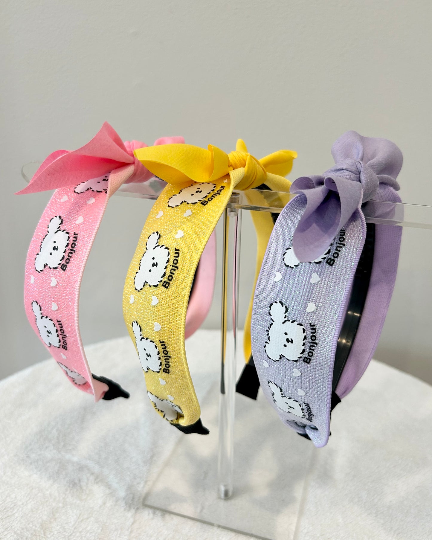 Bonjour Bichon Bow Headband