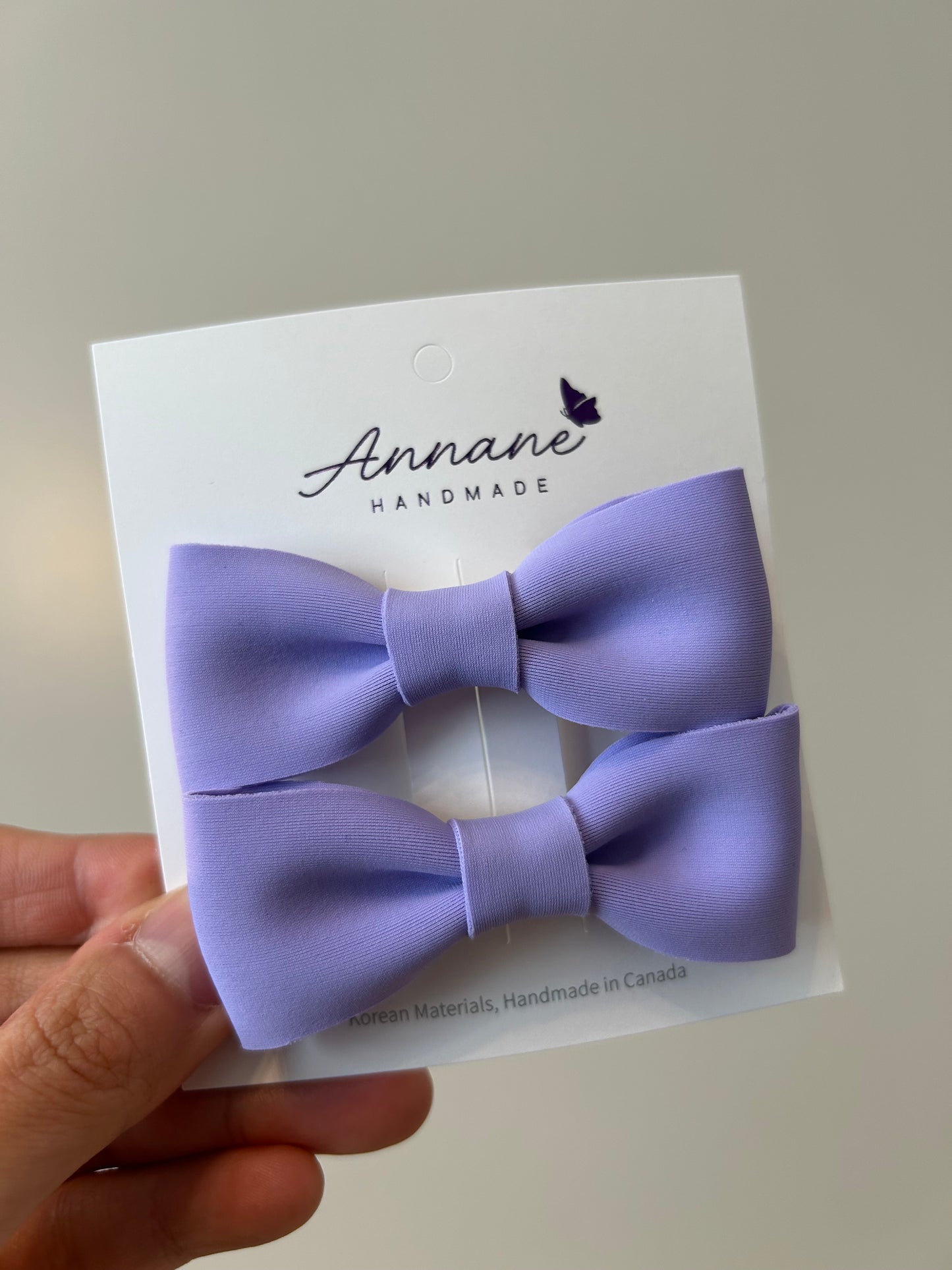 Mini Neoprene Bow Hair Clip Set (2pcs)