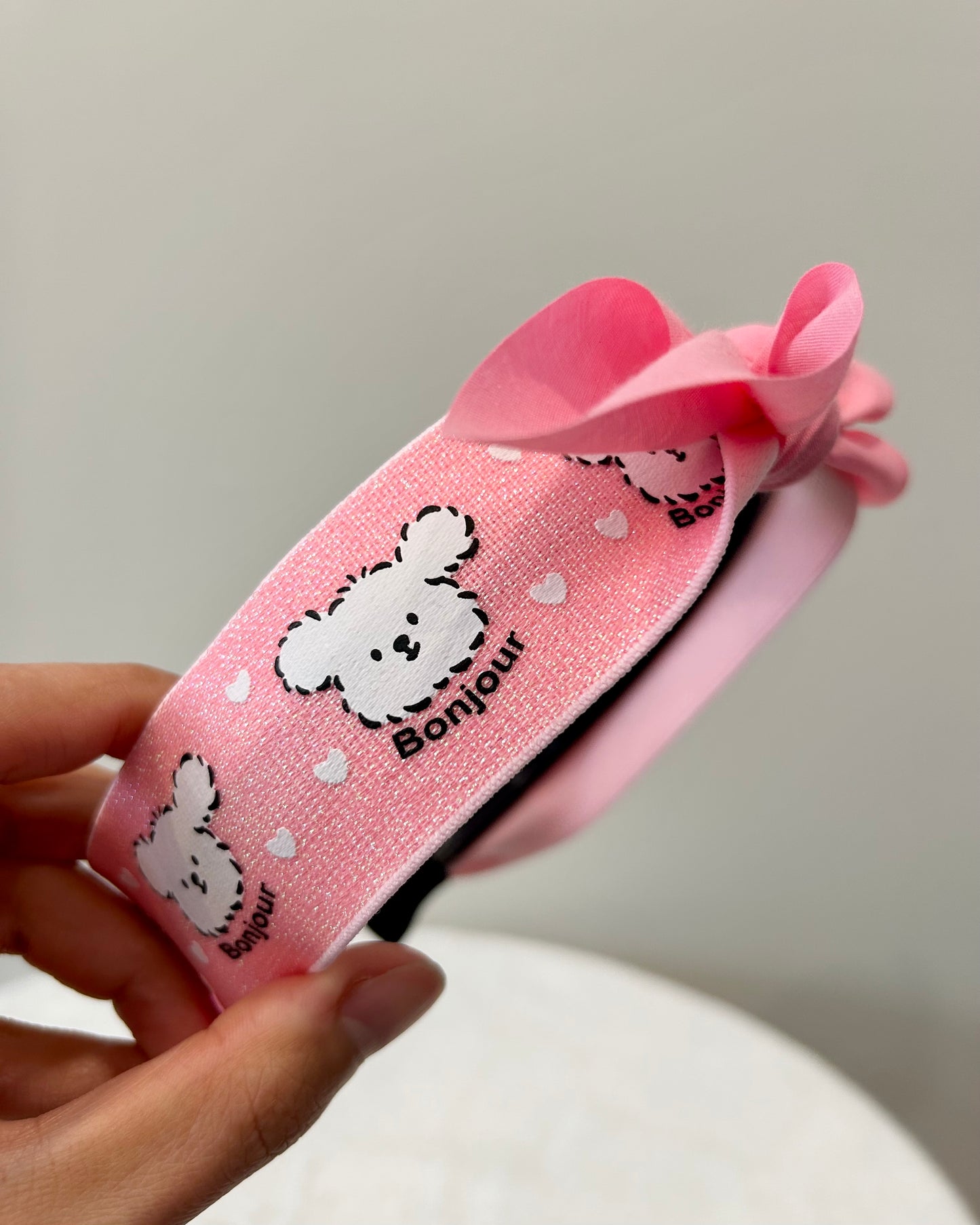 Bonjour Bichon Bow Headband