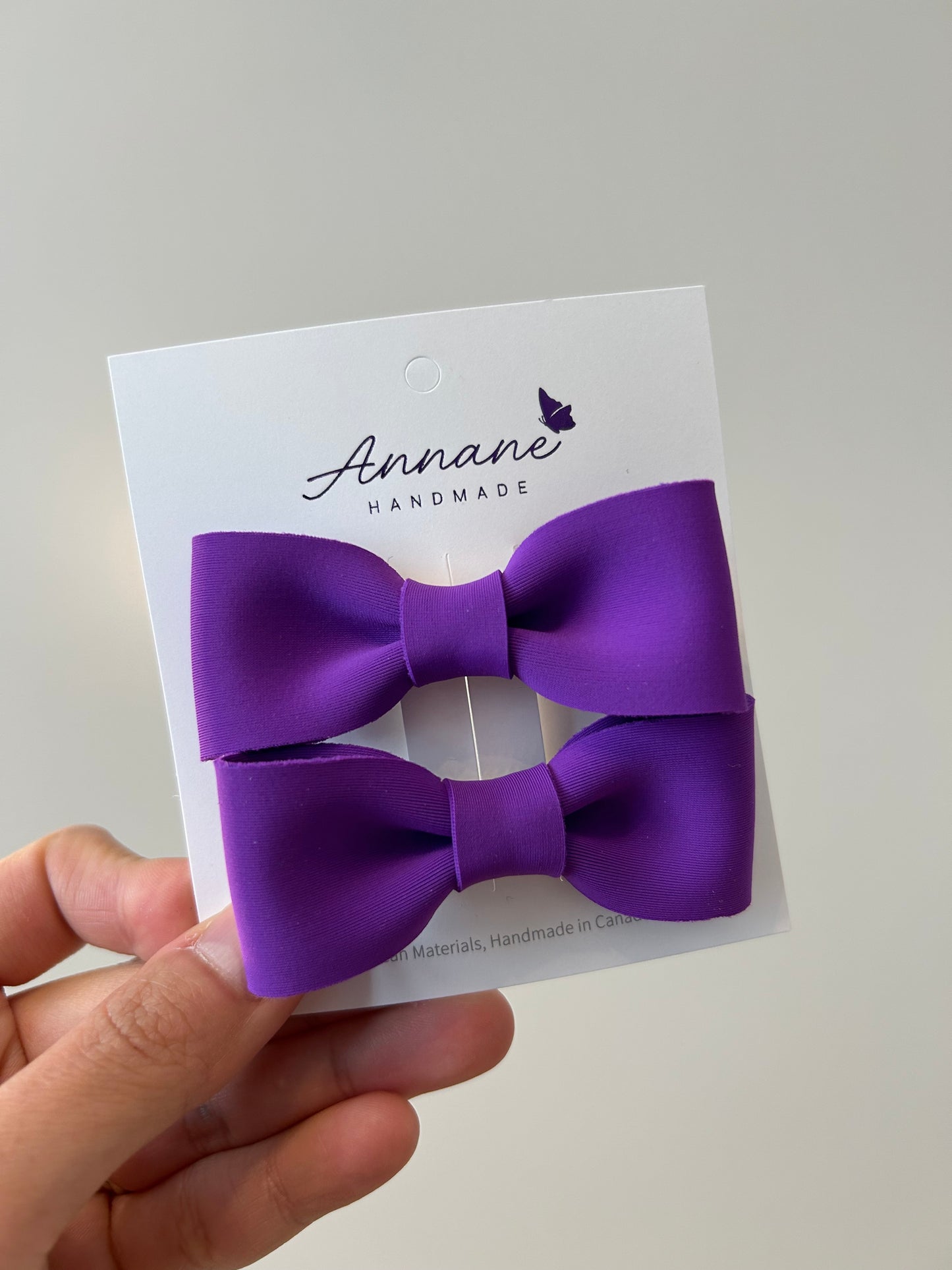 Mini Neoprene Bow Hair Clip Set (2pcs)