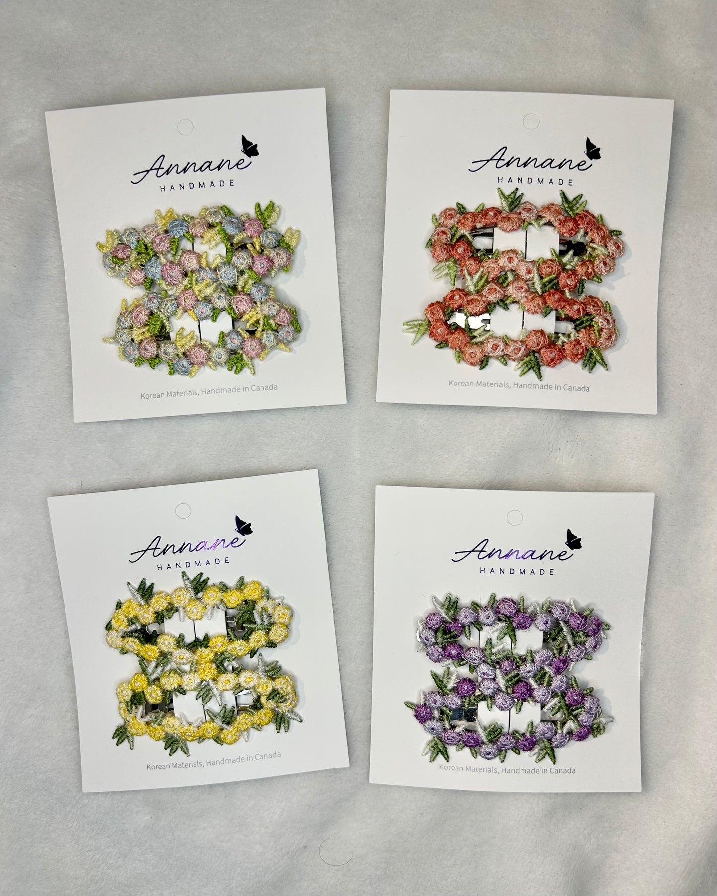Ditsy Floral Snap Clip Set (2pcs)