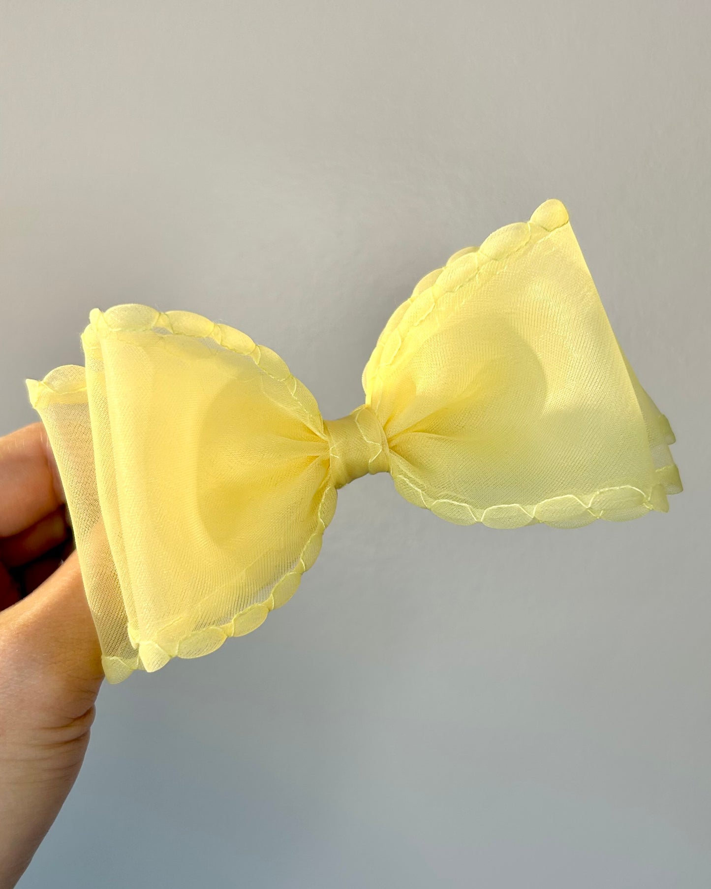 Sheer Organza Bow Clip