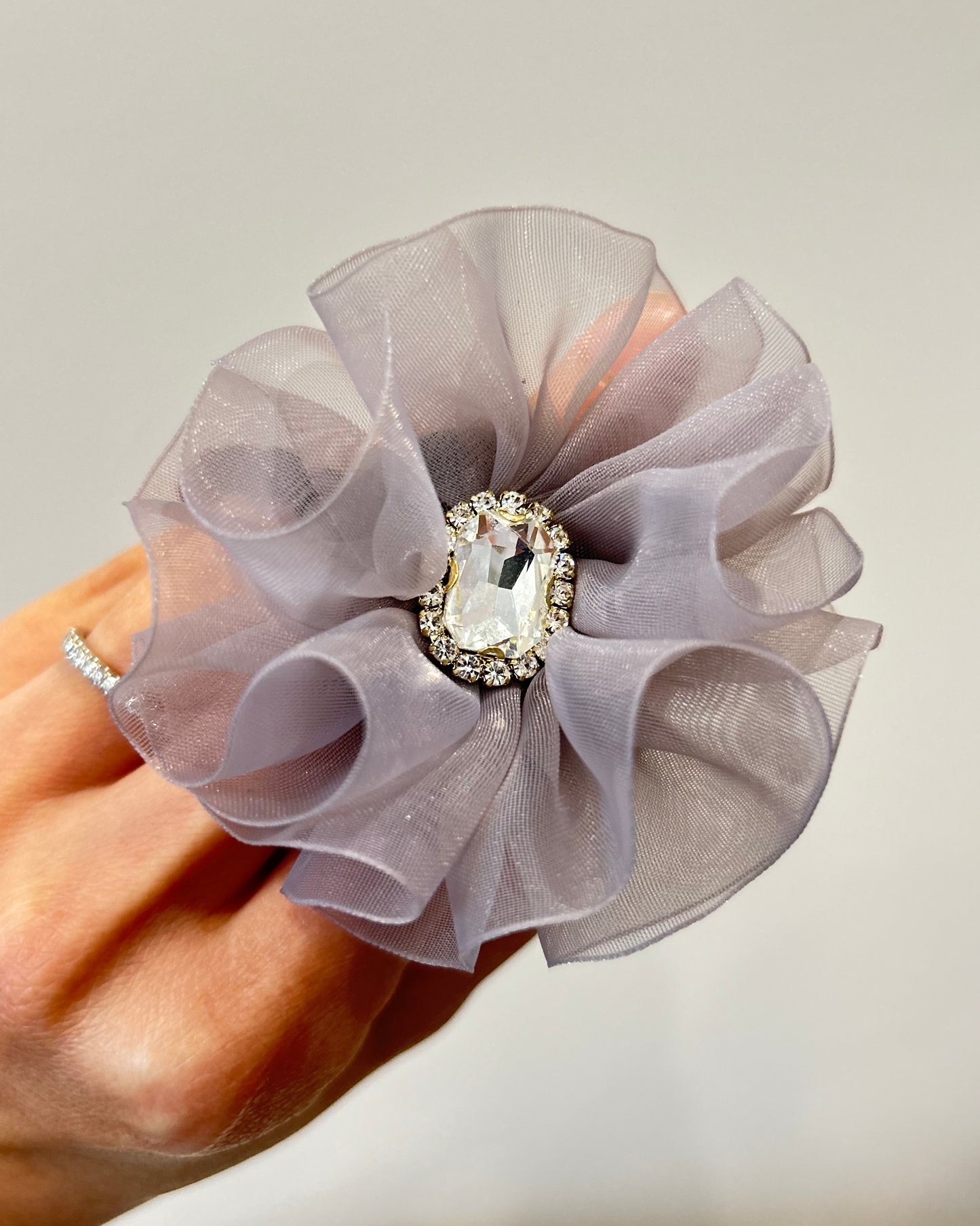 Elegant Organza Flower Hair Tie